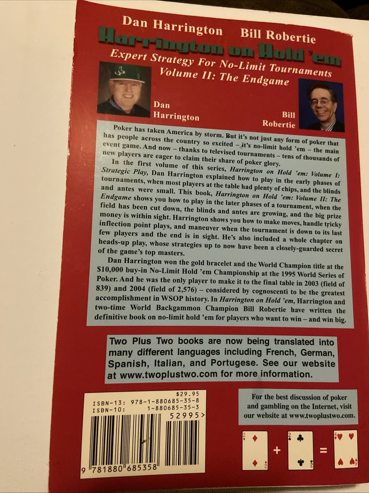 Harrington on Hold ’em : Expert Strategy for No-Limit Tournaments; Volume II:…