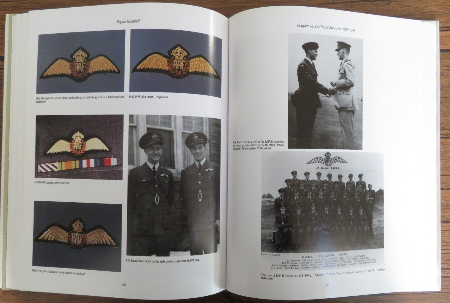 EAGLES RECALLED: AIR FORCE WINGS OF CANADA, GREAT BRITAIN & .. SIGNED BY AUTHOR
