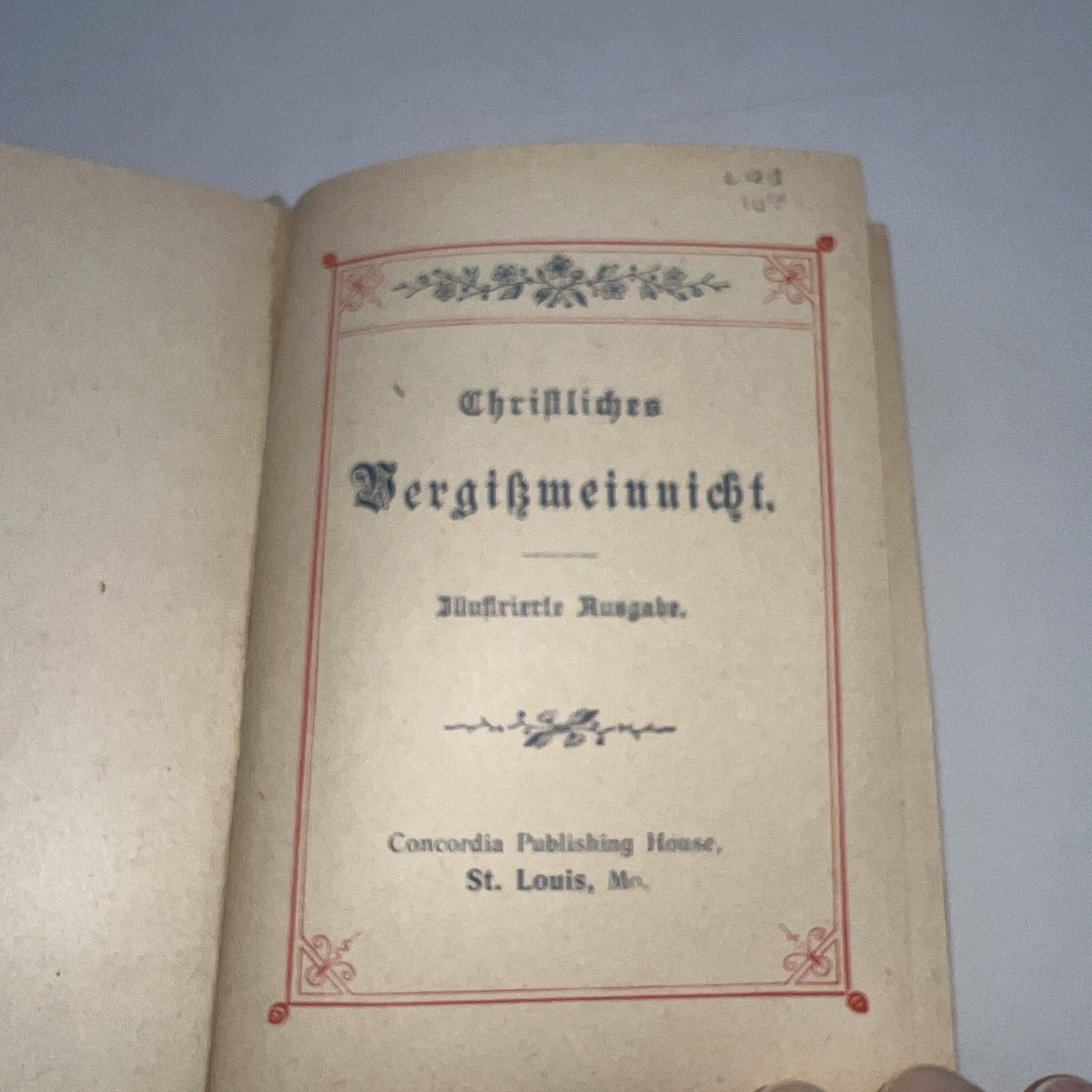 Vintage Forget Me Not German Prayer Book “Christliches Vergissmeinnicht”