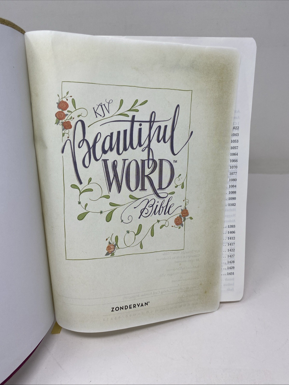 KJV Beautiful Word Bible Italian Duo-tone Tan Pink (Journaling Note Wide Margin)