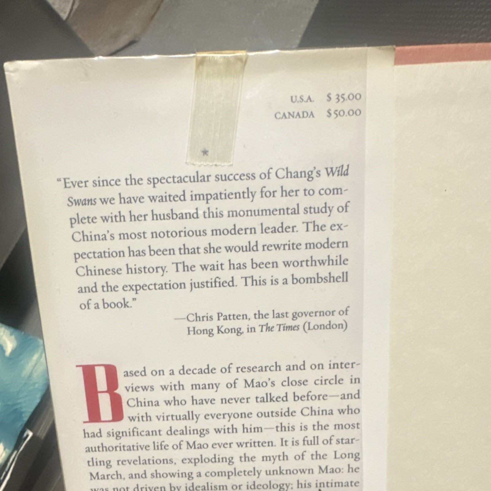 Mao: The Unknown Story by Jung Chang & Jon Halliday, Hardcover, Biography, China