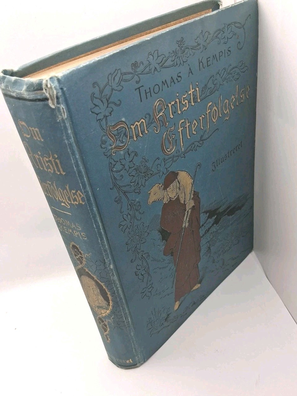 1893 Imitation of Christ Om Kristi Efterfolgelse KEMPIS ~RARE in Swedish/illust.