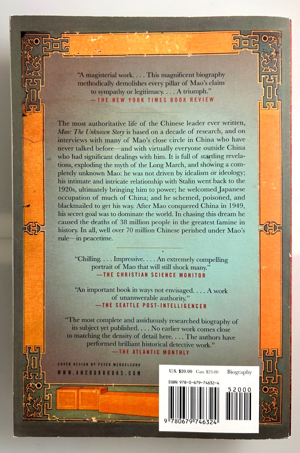 Mao The Unknown Story Jung Chang Jon Halliday Biography China Political Leader