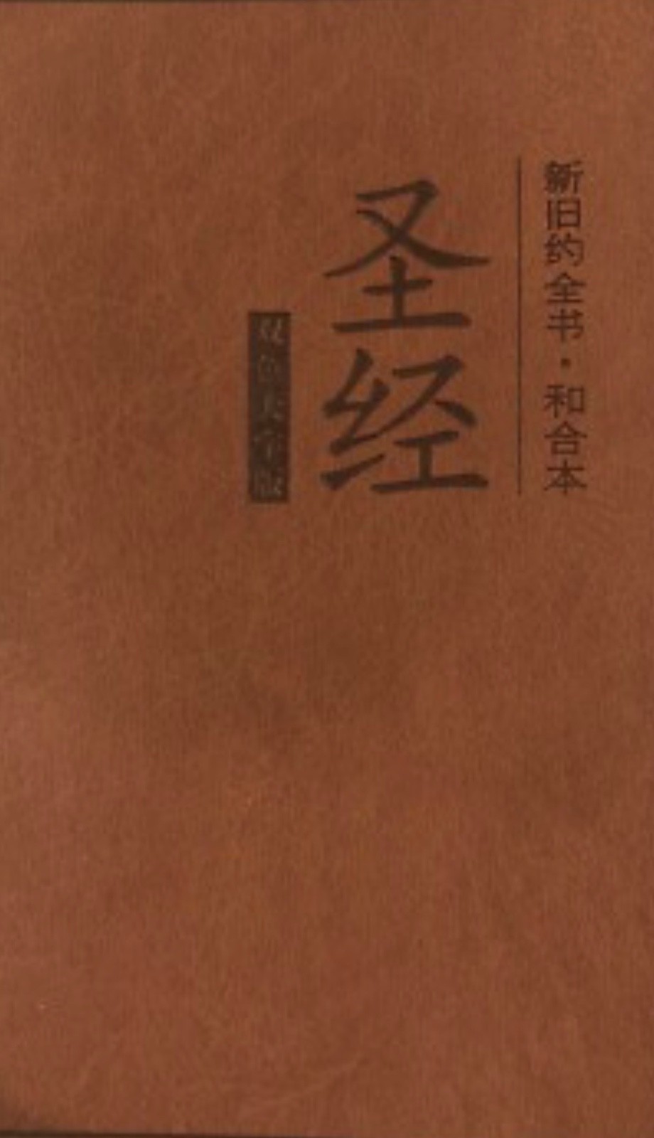圣经和合本双色大字版仿皮封面25开本(145mm×215mm)中文圣经全新塑封从美国发货