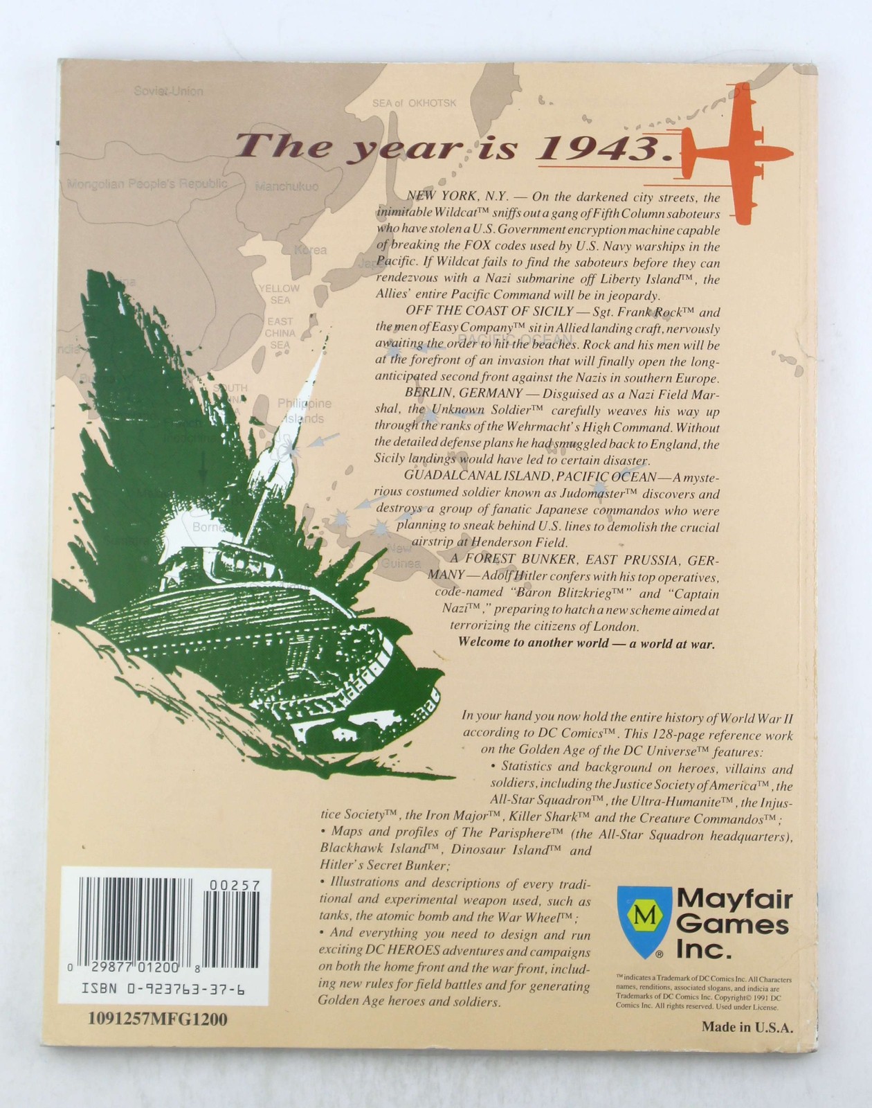World At War Sourcebook (DC Heroes) Mfg Mayfair Games