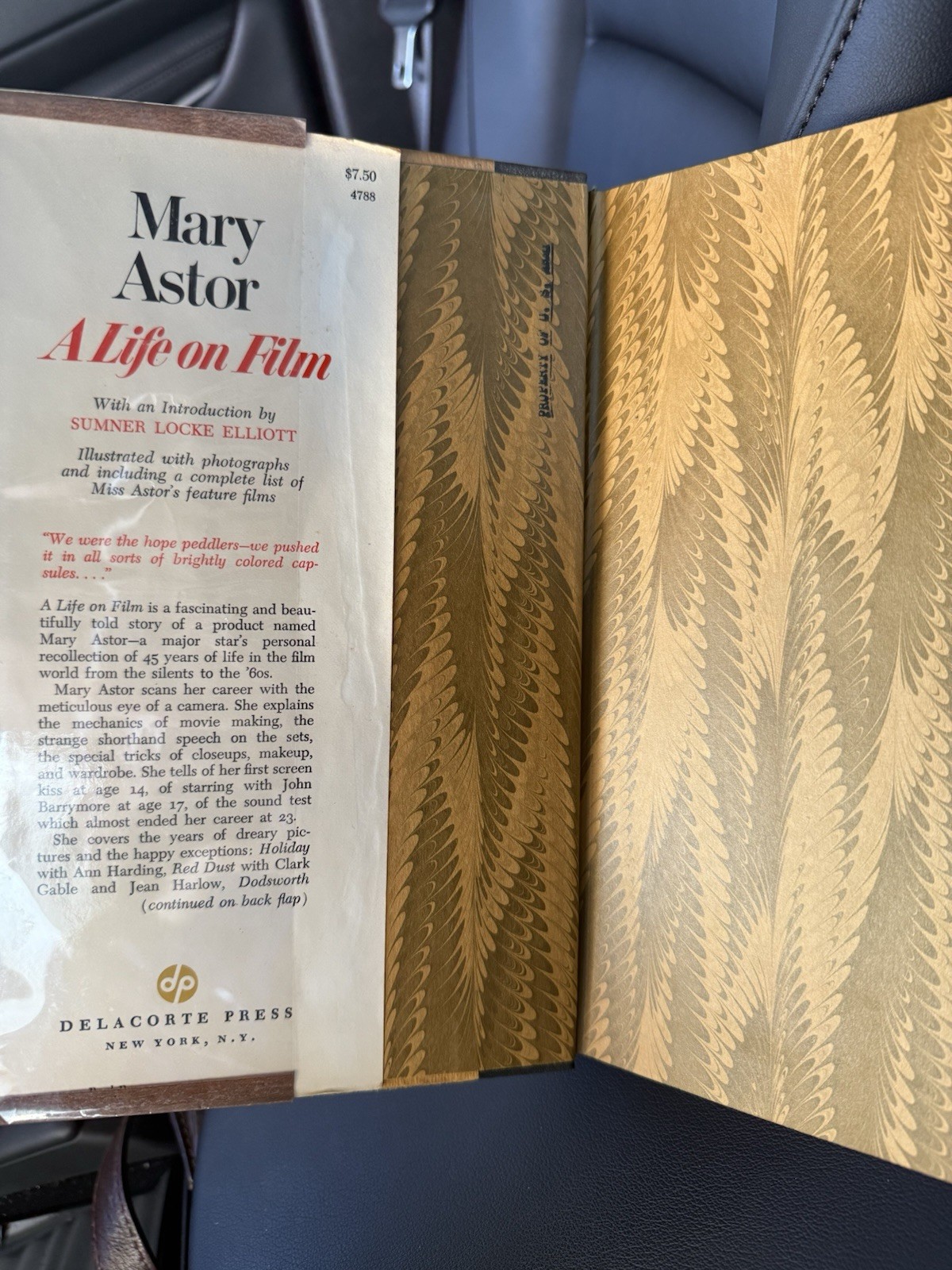 Mary Astor A Life on Film 1971 Hardcover Book DJ First Printing Delacorte Press