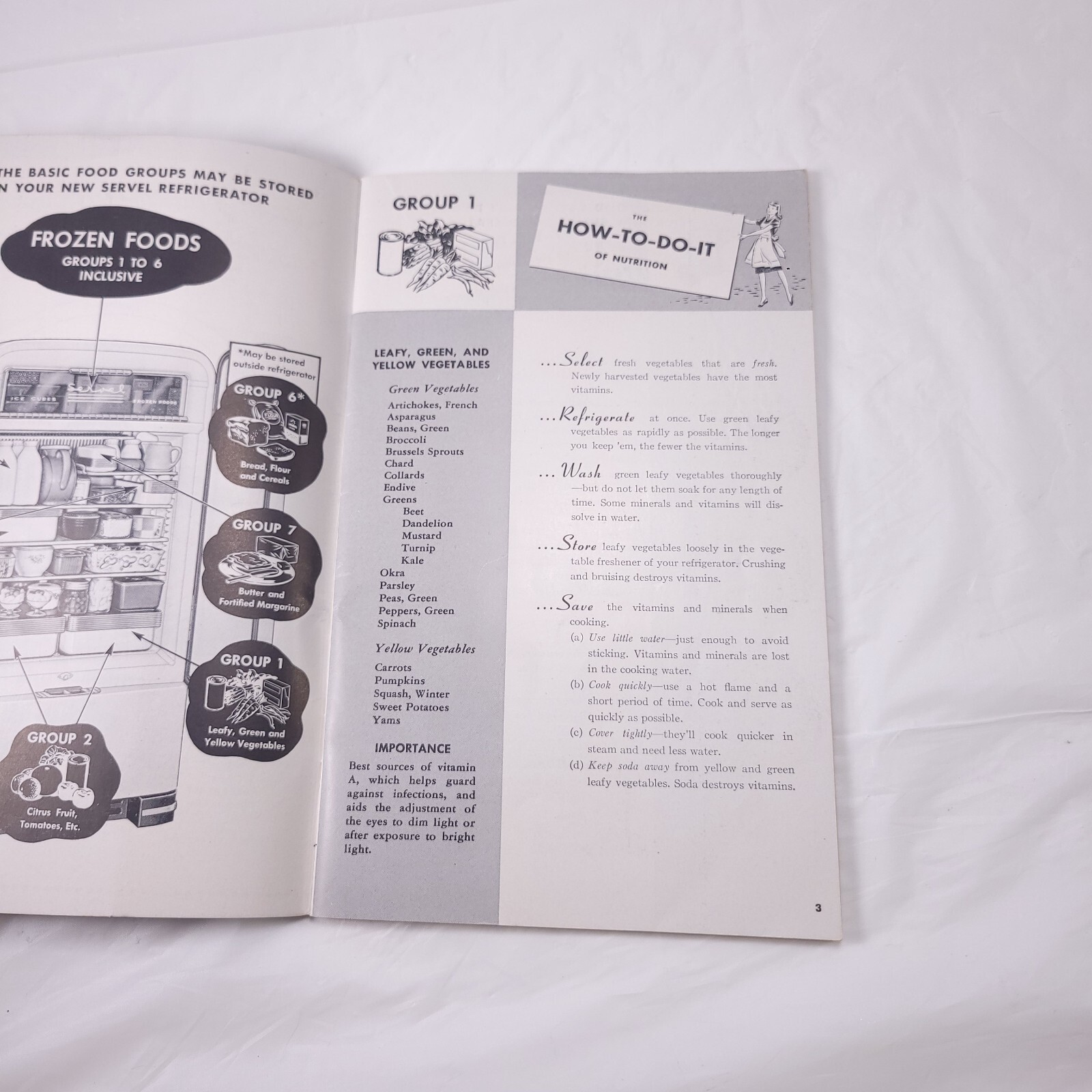 Servel Gas Refrigerator Operating Instruction How to Use Recipes