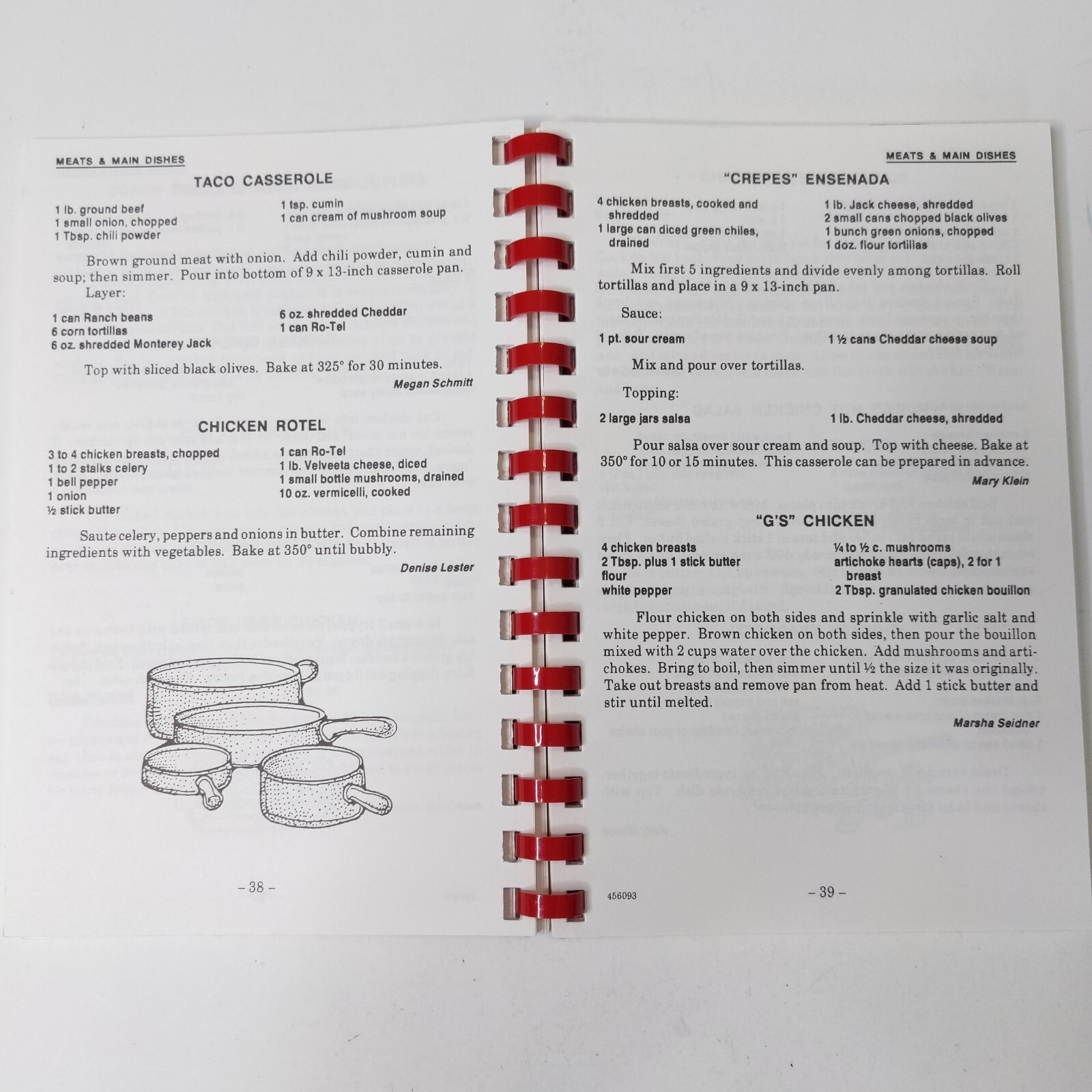 Regional Cookbook Germantown High School GHS Baseball Club Home Plate Spiral