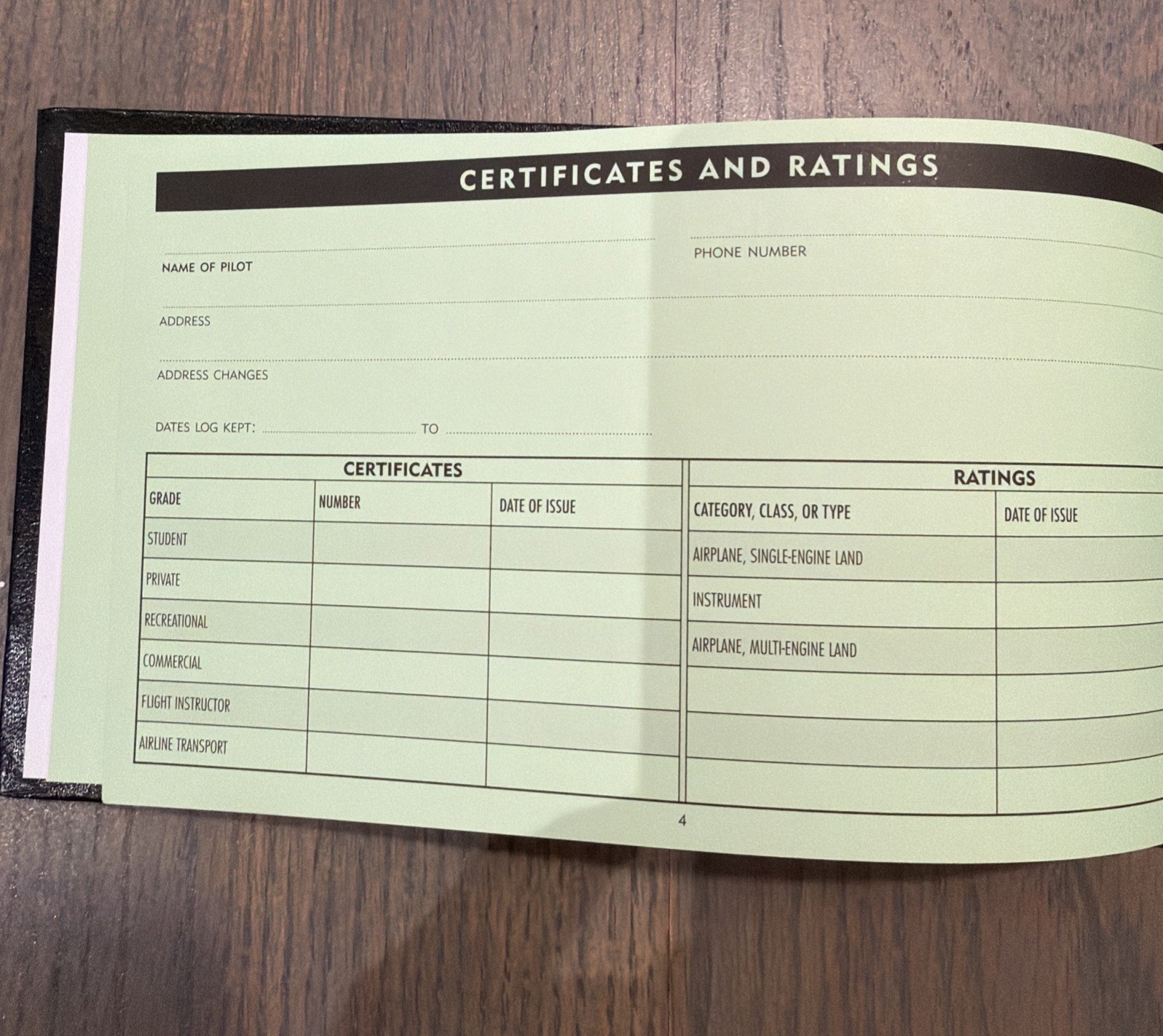 Pilot Log Book by Inc. Peter Pauper Press (Hardcover, 96 page, 40 Flights)