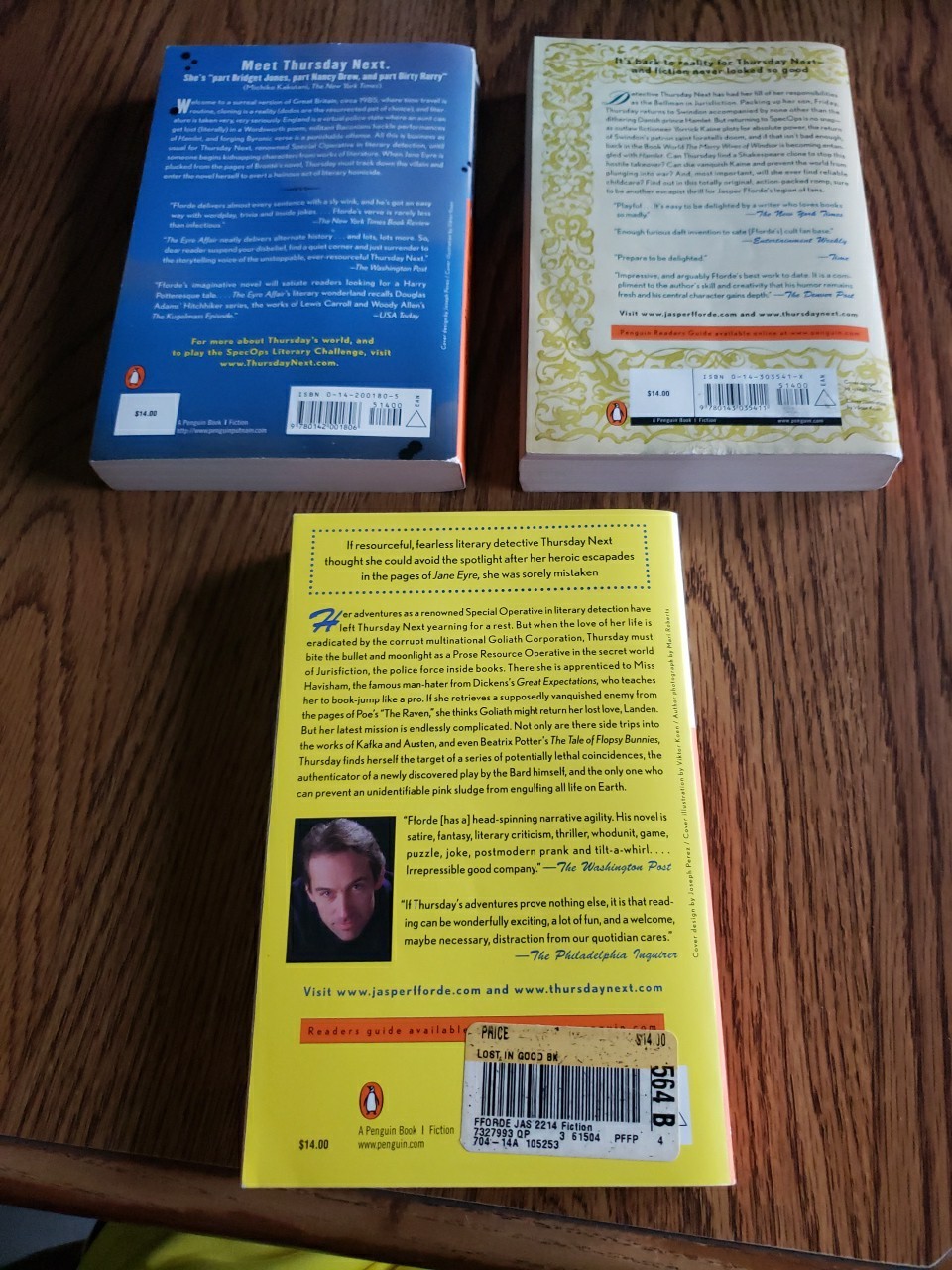 Lot Of 3 Jasper Fforde Books Thursday Next Novels Paperbacks Eyre Affair, Rotten