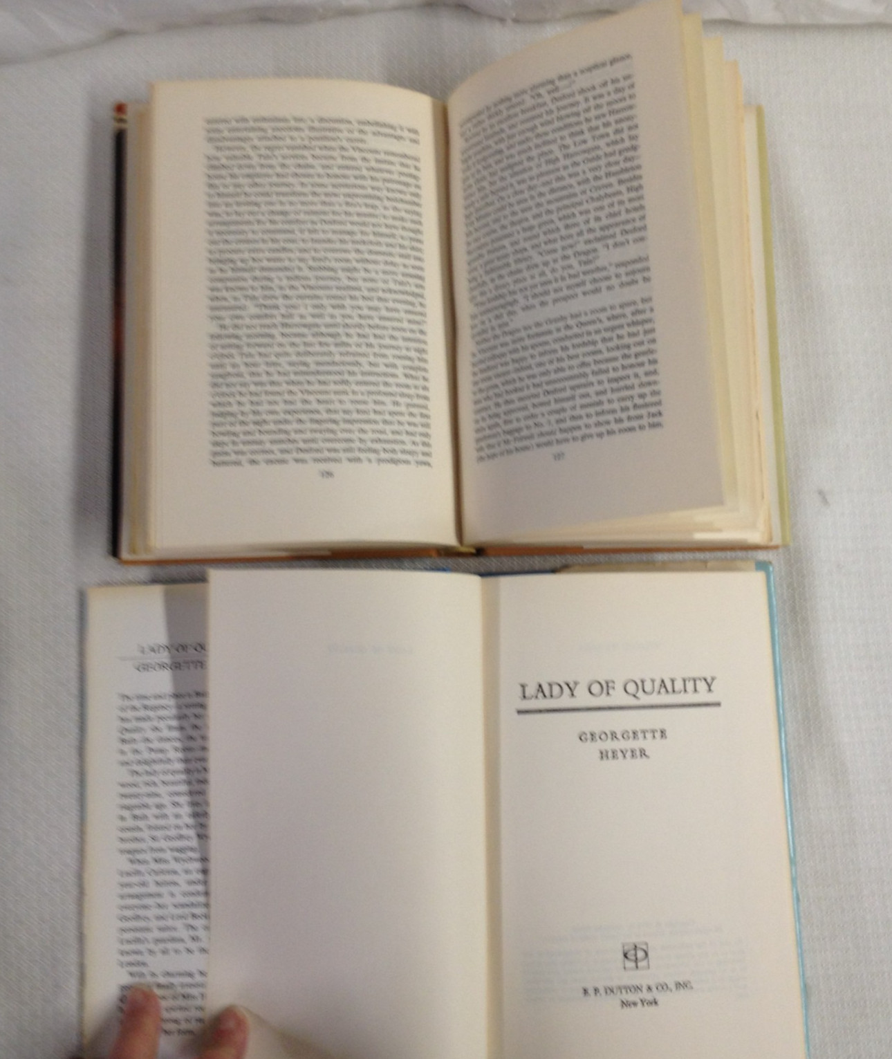 2 Vintage Charity Girl & Lady of Quality Book by Georgette Heyer – Hardcover, DJ