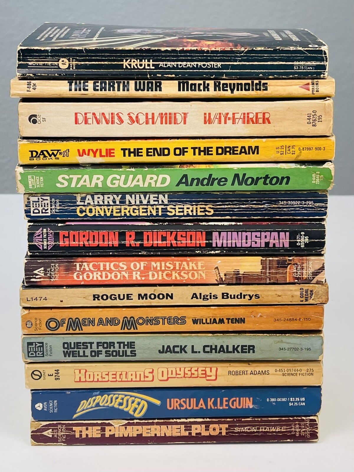VTG 50s-80s Lot 14 Sci-Fi Fantasy PAPERBACK BOOKS Del Rey Signet Ace Avon Baen
