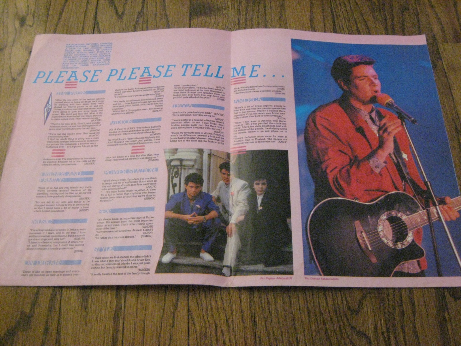 Special Edition Magazine 85 Duran Duran Giant Fold out Poster! A View To A Kill