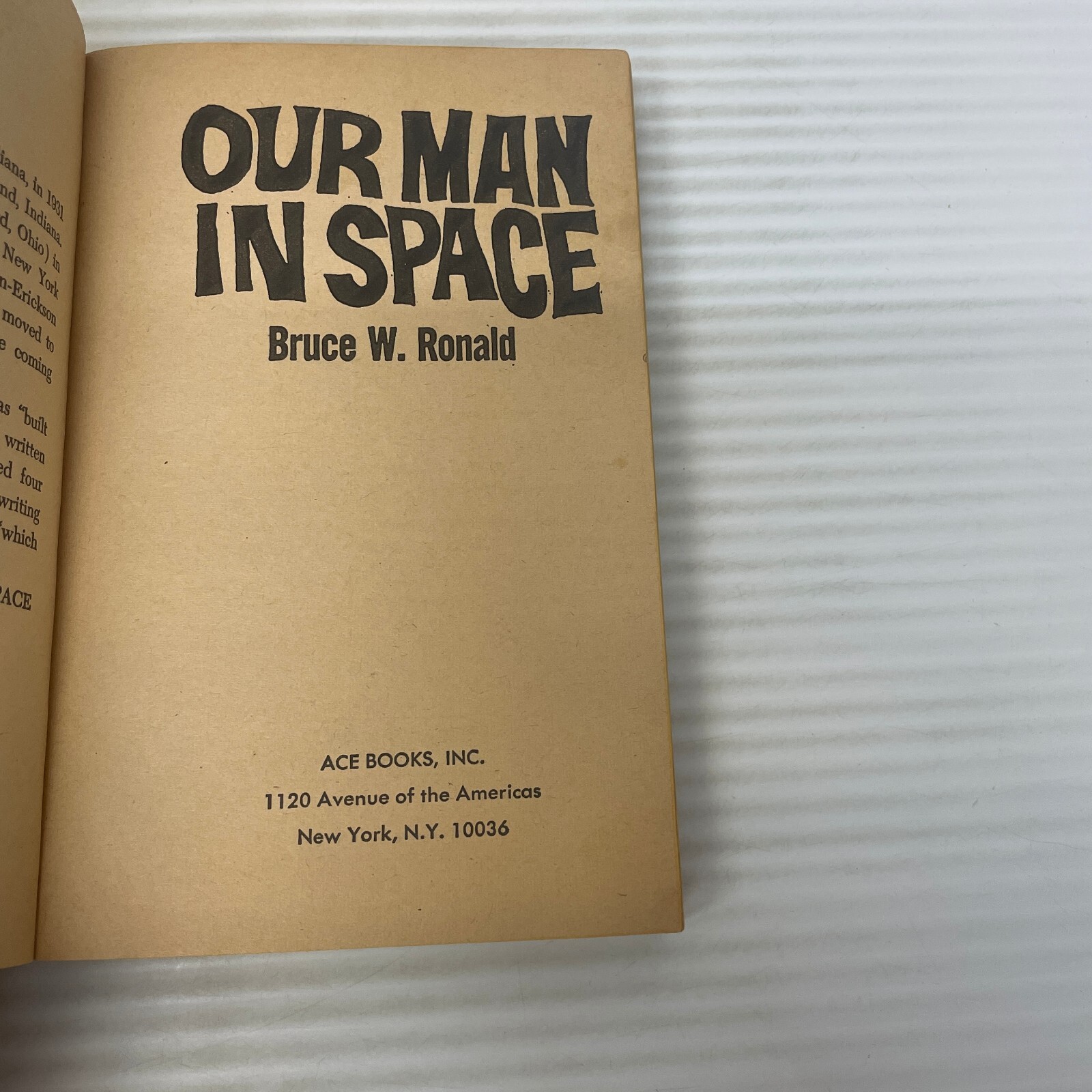 Ultimatum In 2050 A.D. Science and Our Man In Space Fiction Paperback Book 1965