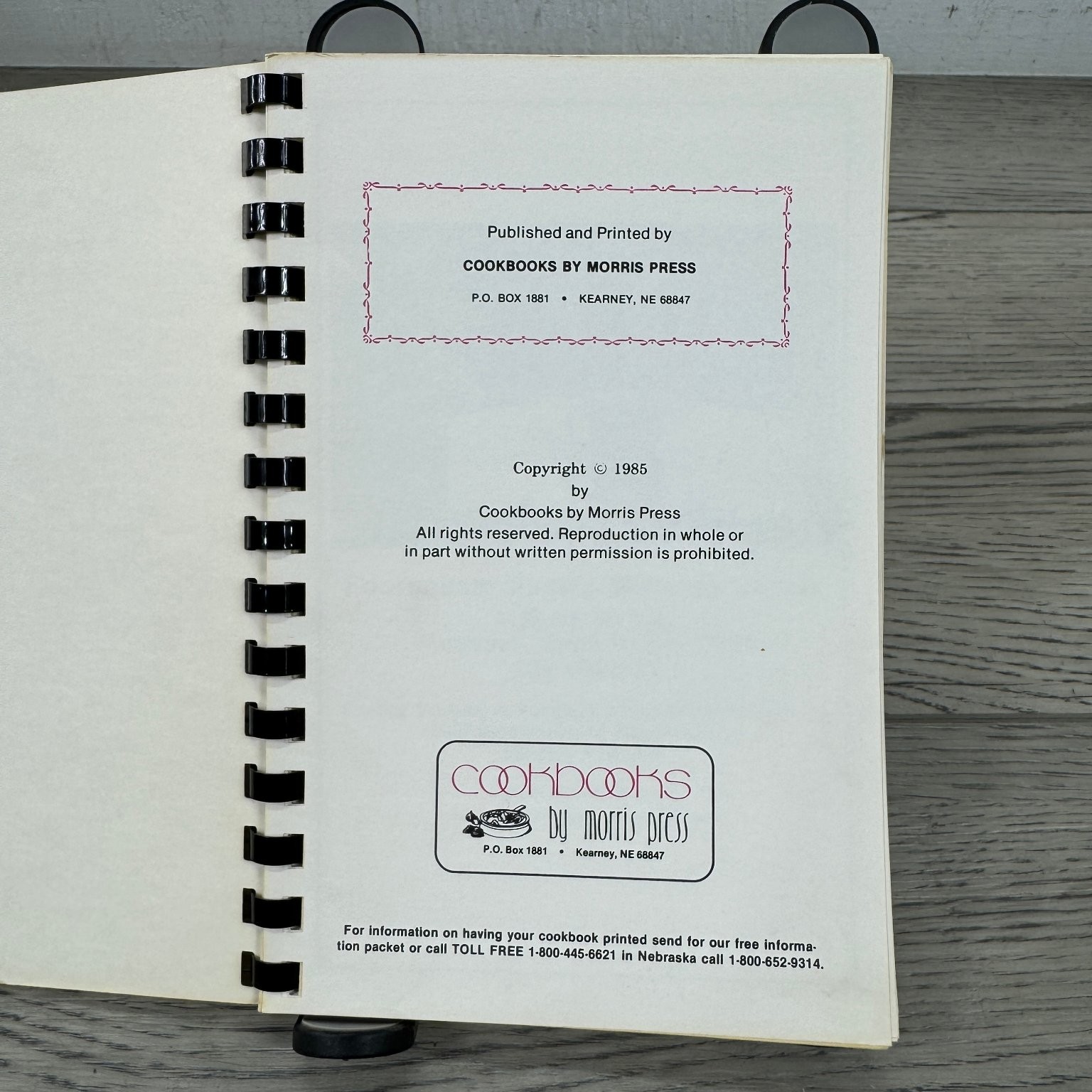 Cooking With Joy 1985 Morris Press Cookbook Spiral Bound Recipes