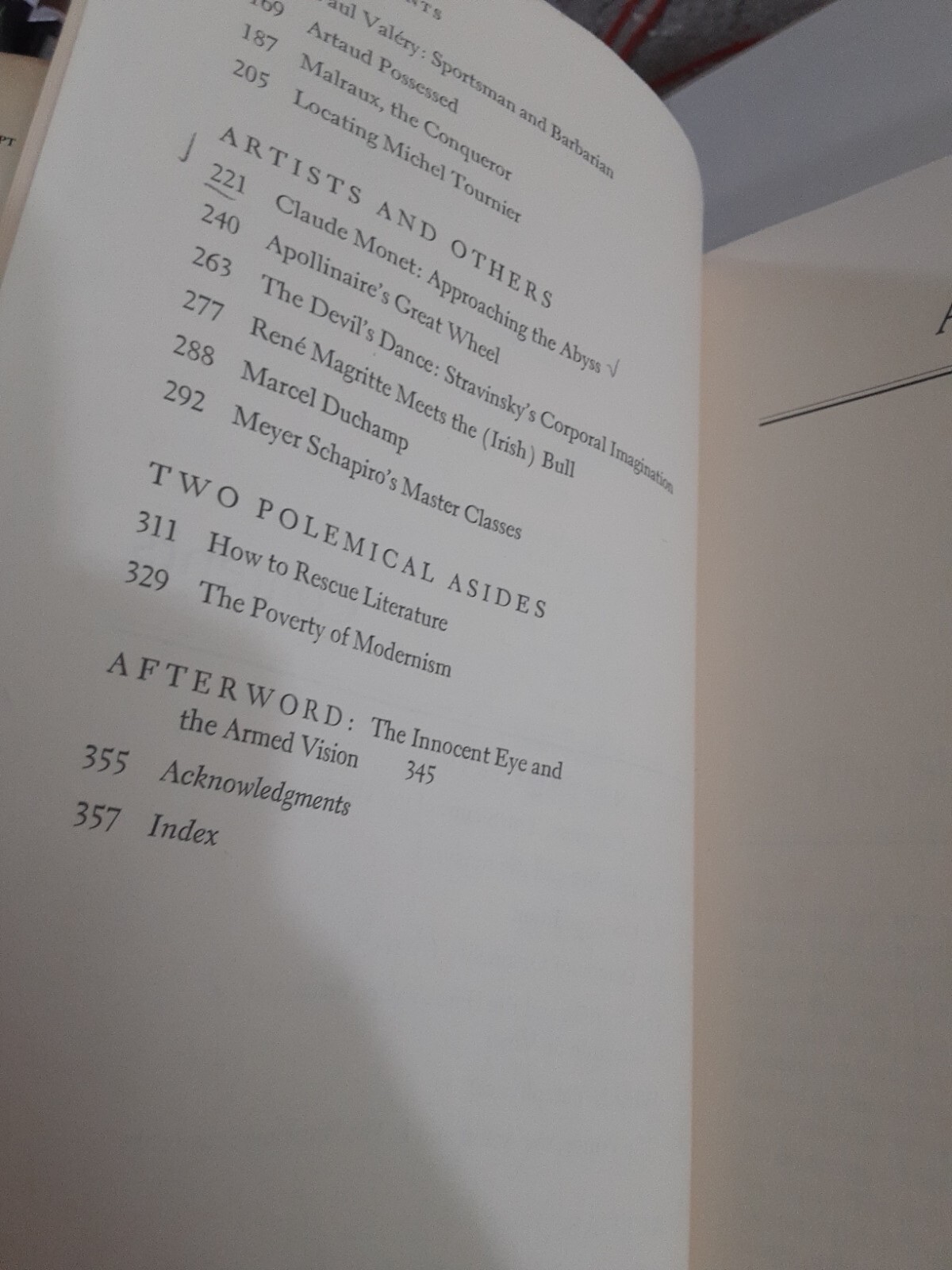 Roger SHATTUCK / THE INNOCENT EYE ON MODERN LITERATURE THE ARTS 1st Edition 1984