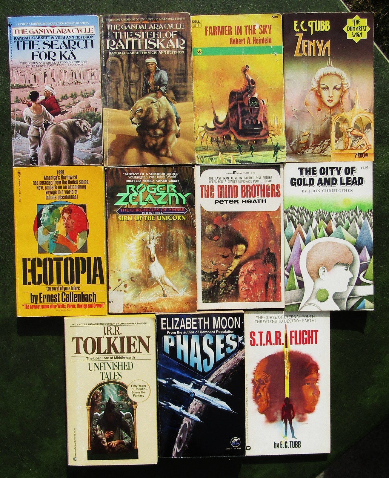 VINTAGE Sci-Fi / Fantasy 11- Book PB Lot 1960s-1990s, inc. ZENYA British ED!!!!