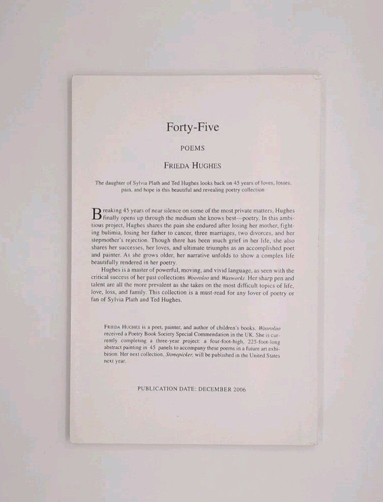 Forty-Five by Frieda Hughes (2006, Harper)
