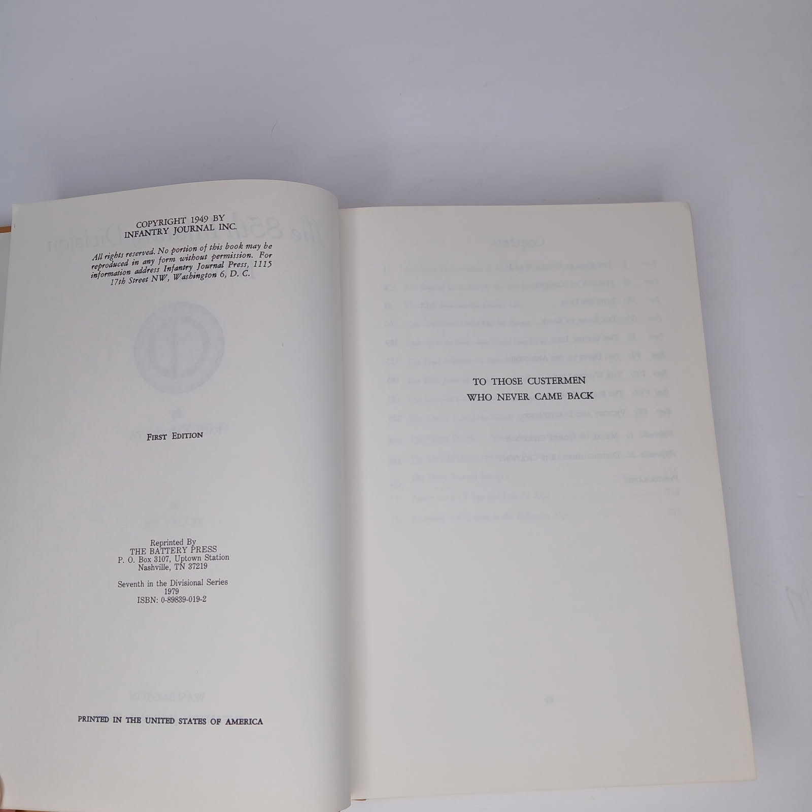 The 85th Infantry Division In World War 2 By Paul L. Schultz Reprinted 1979
