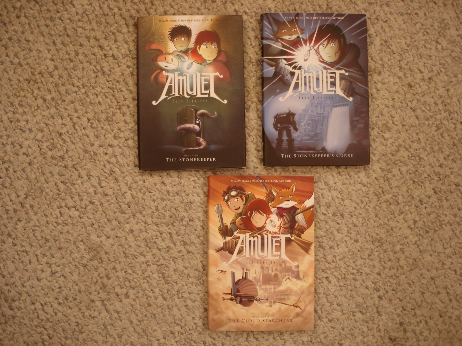 Amulet Kazu Kibuishi lot 3 hardcovers Book One Two Three 2008-2010