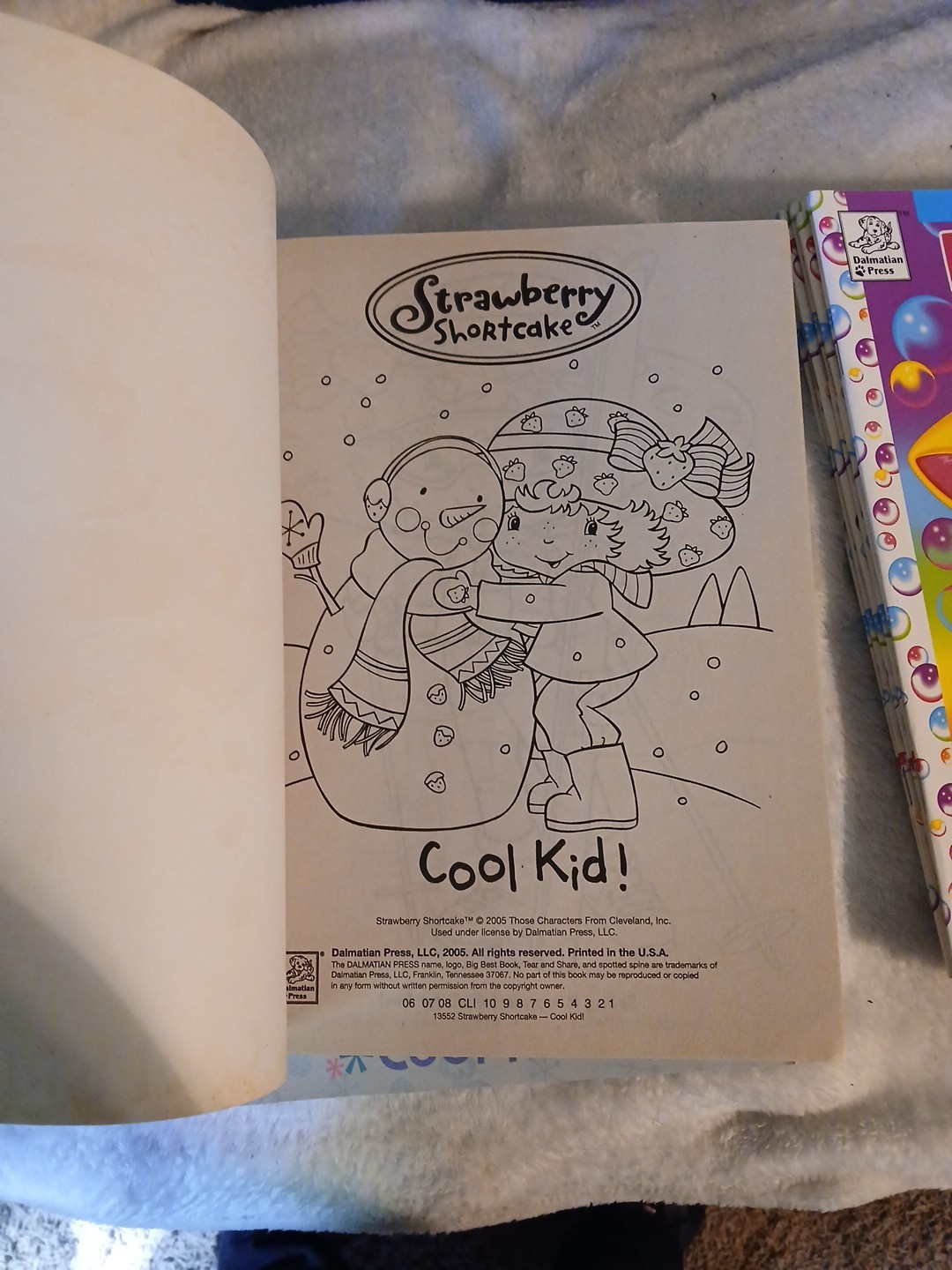 Vintage 2006 Strawberry Shortcake Big Best Book To Color Unused With Stickers
