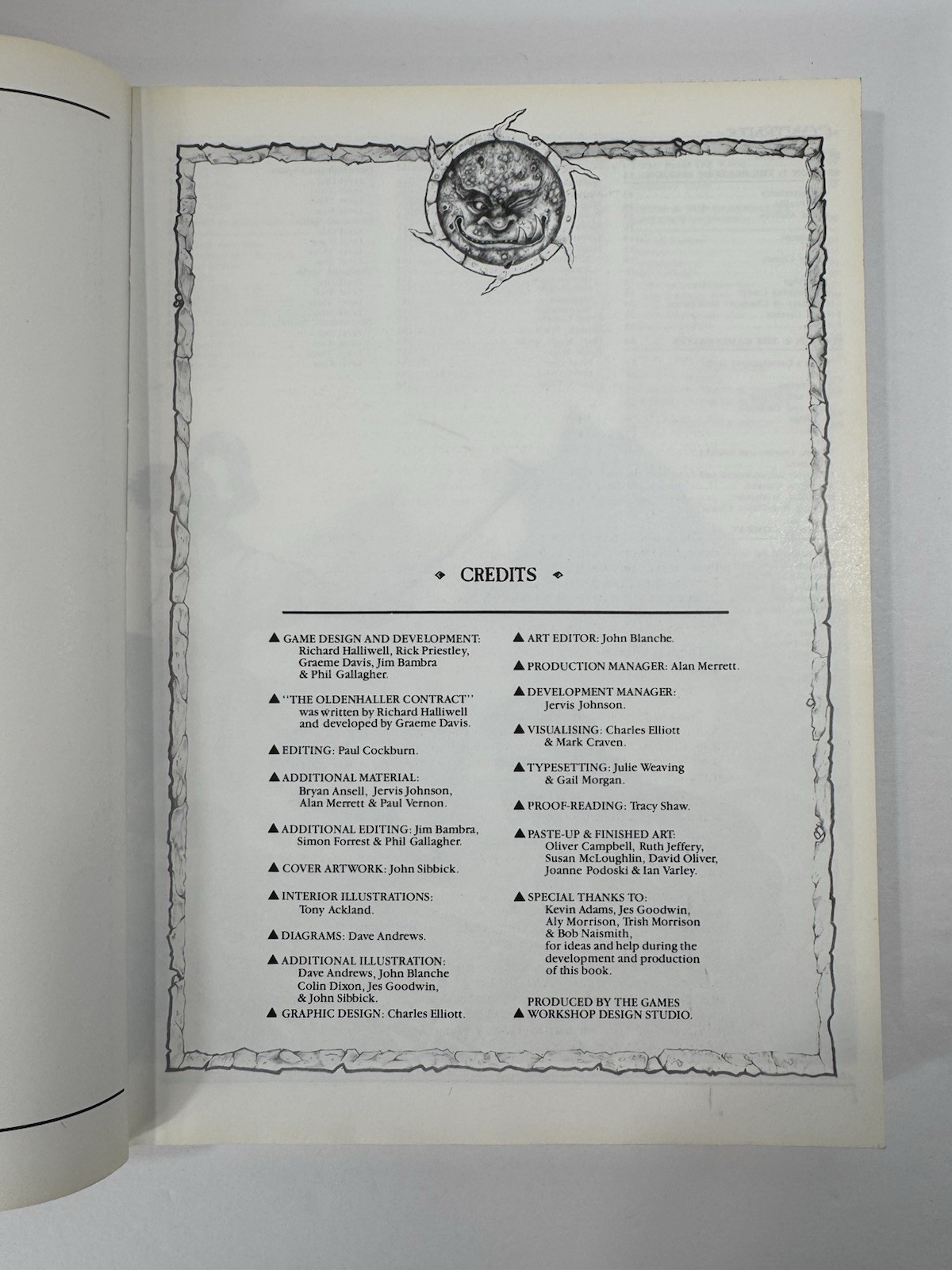 Warhammer Fantasy Roleplay RULEBOOK WFRP Games Workshop, 1988