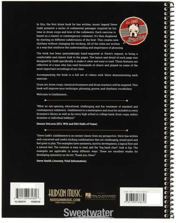 Hal Leonard Gaddiments with Online Video by Steve Gadd