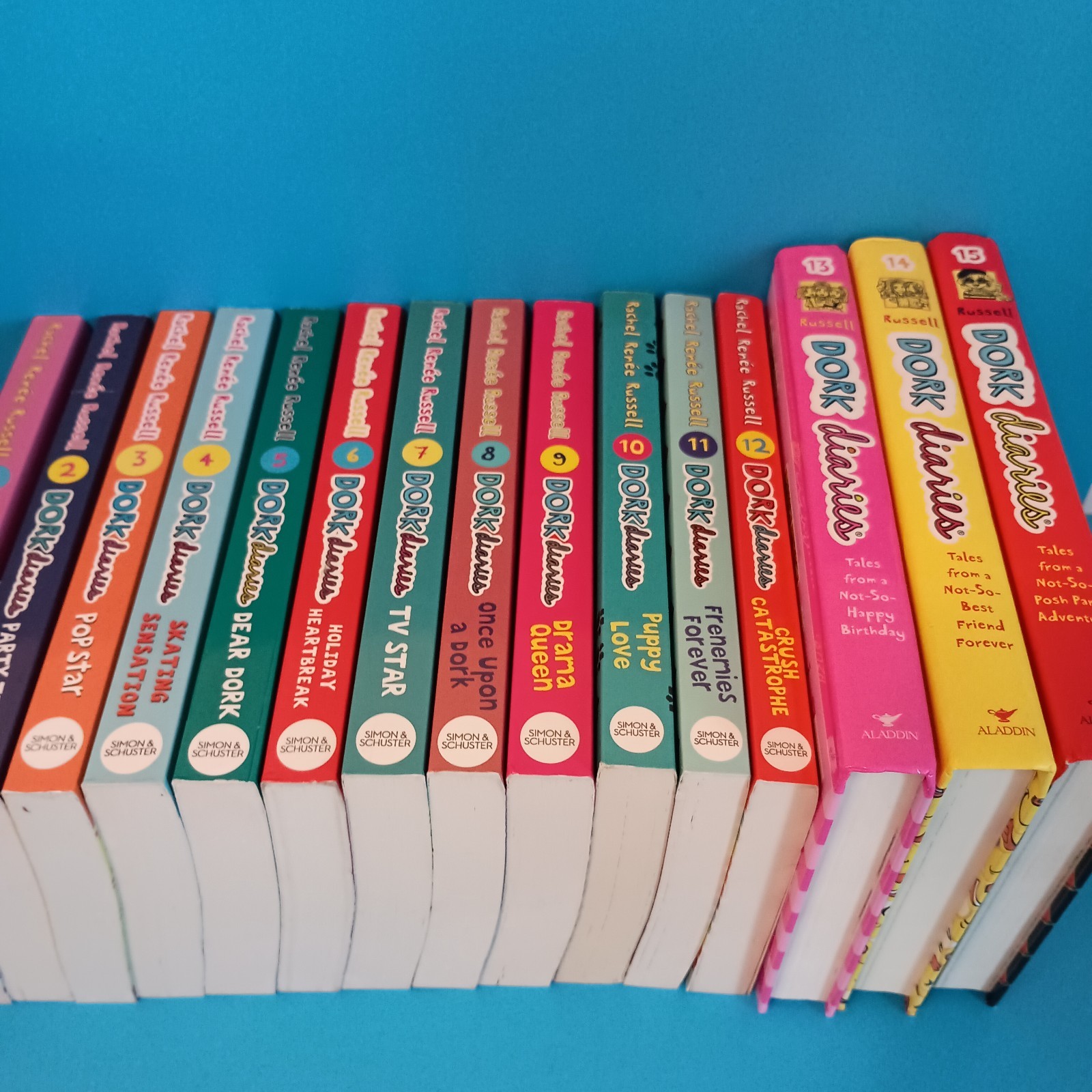 Dork Diaries Set 1-15 Rachel Renee Russell 1-12 paperback 13-15 Hardcover