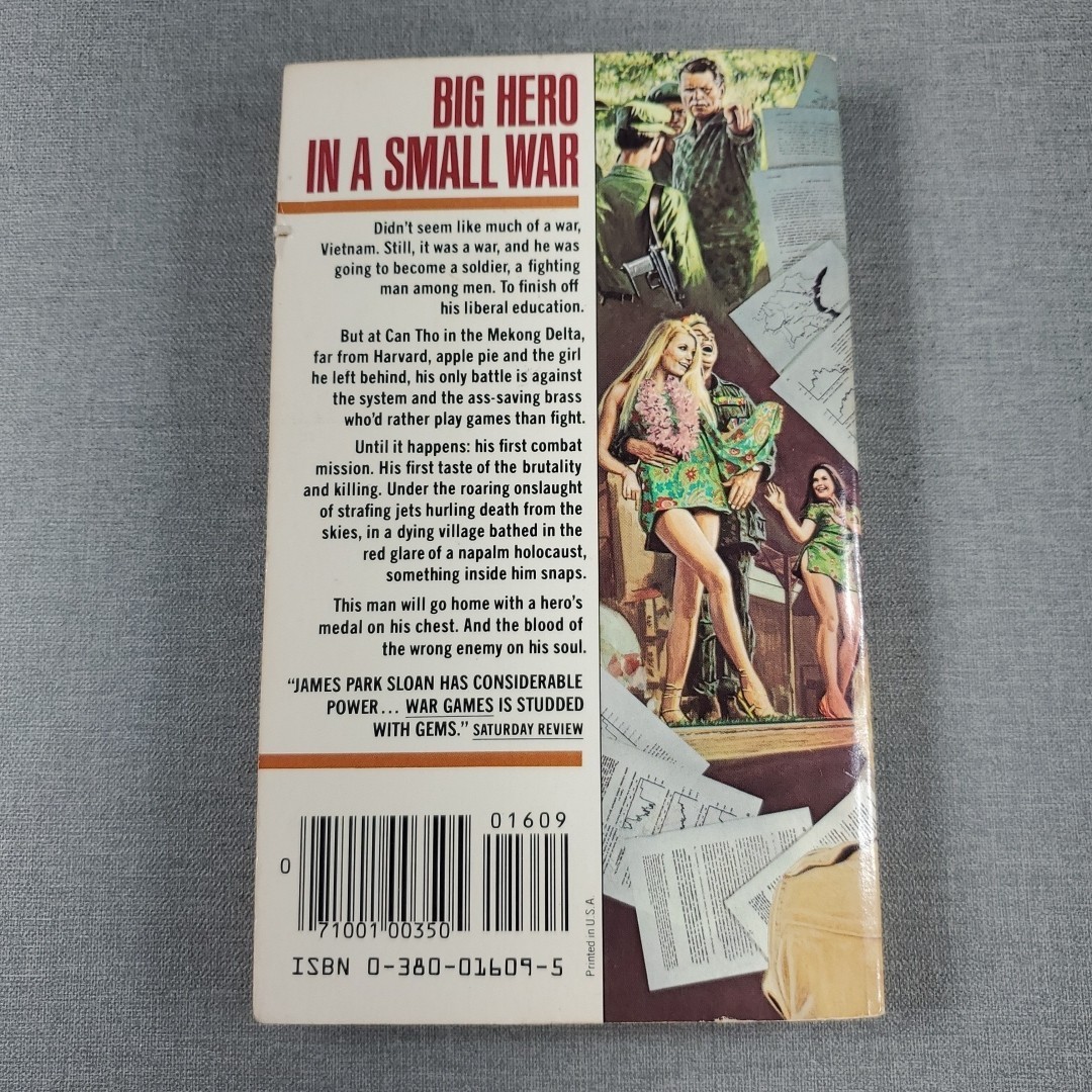 War Games James Park Sloan 1973 Vintage Paperback Book