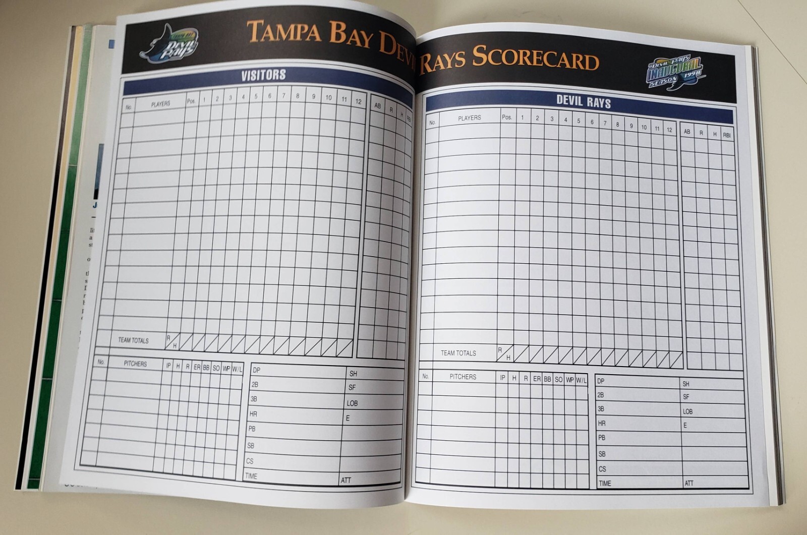 1998 Tampa Bay Devil Rays Bundle (Inaugural Program/Pocket Schedule/News) MLB