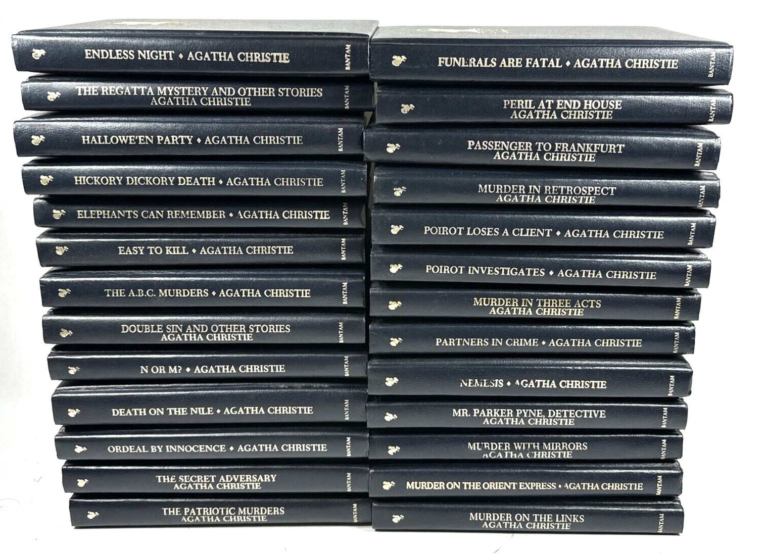 The Agatha Christie Mystery Collection Leatherette Books Bantam Vintage Lot 26