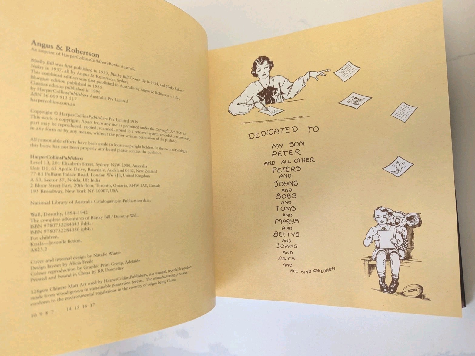 1990 Complete Adventures Blinky Bill Story & Illustrations HC Dorothy Wall