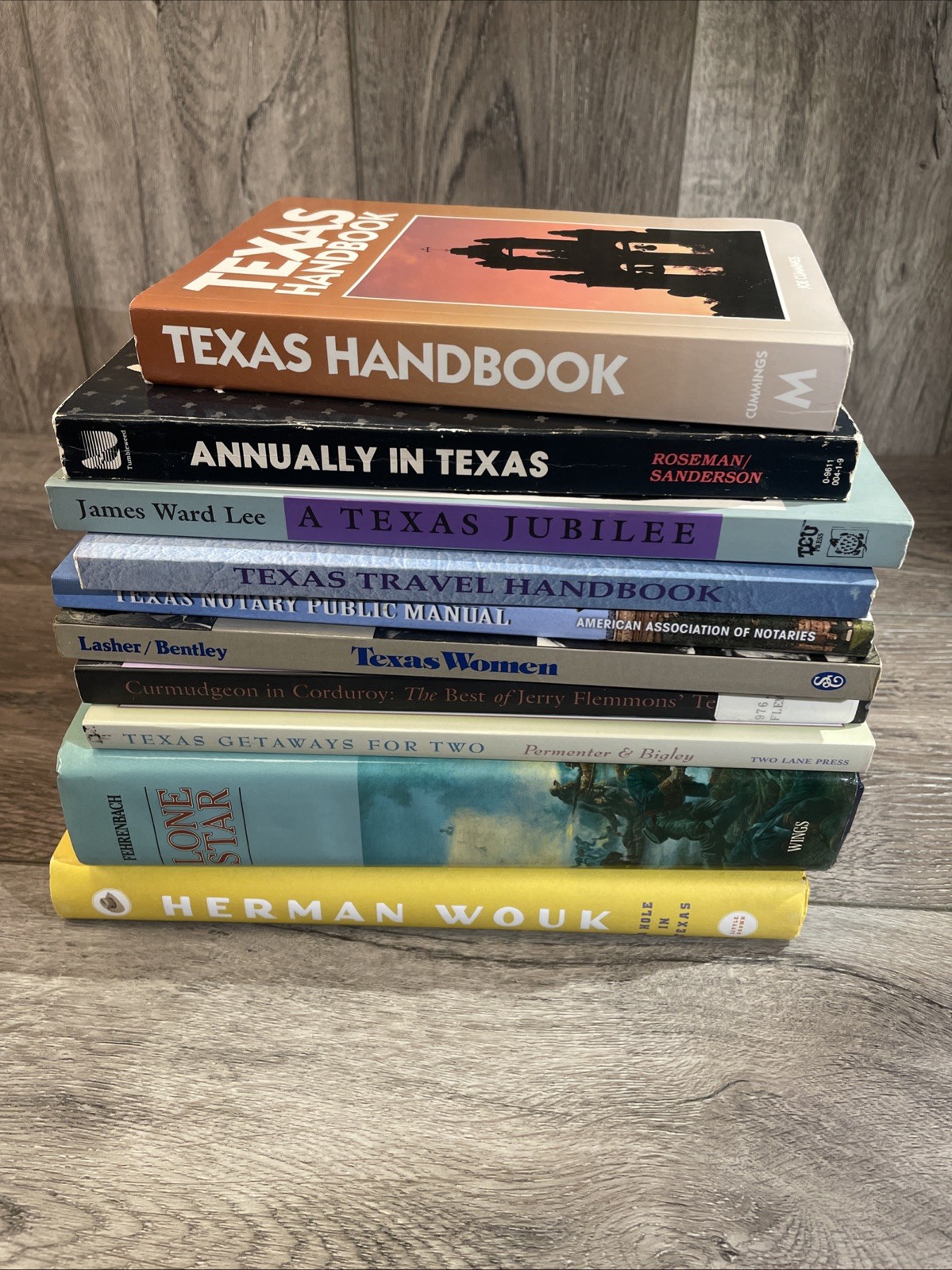 Texas Book Lot 10 Books History Fiction Travel Humour University Press
