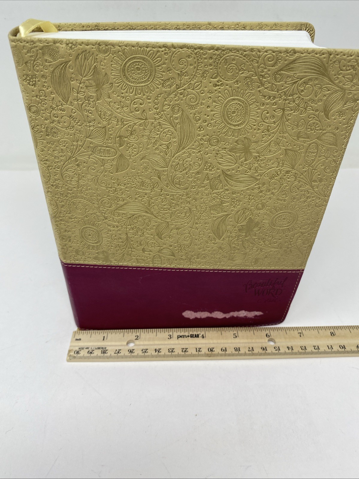 KJV Beautiful Word Bible Italian Duo-tone Tan Pink (Journaling Note Wide Margin)