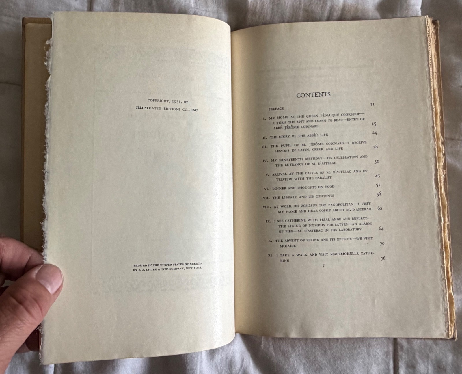 1931 THE ROMANCE OF THE QUEEN PÉDAUQUE Vintage Book
