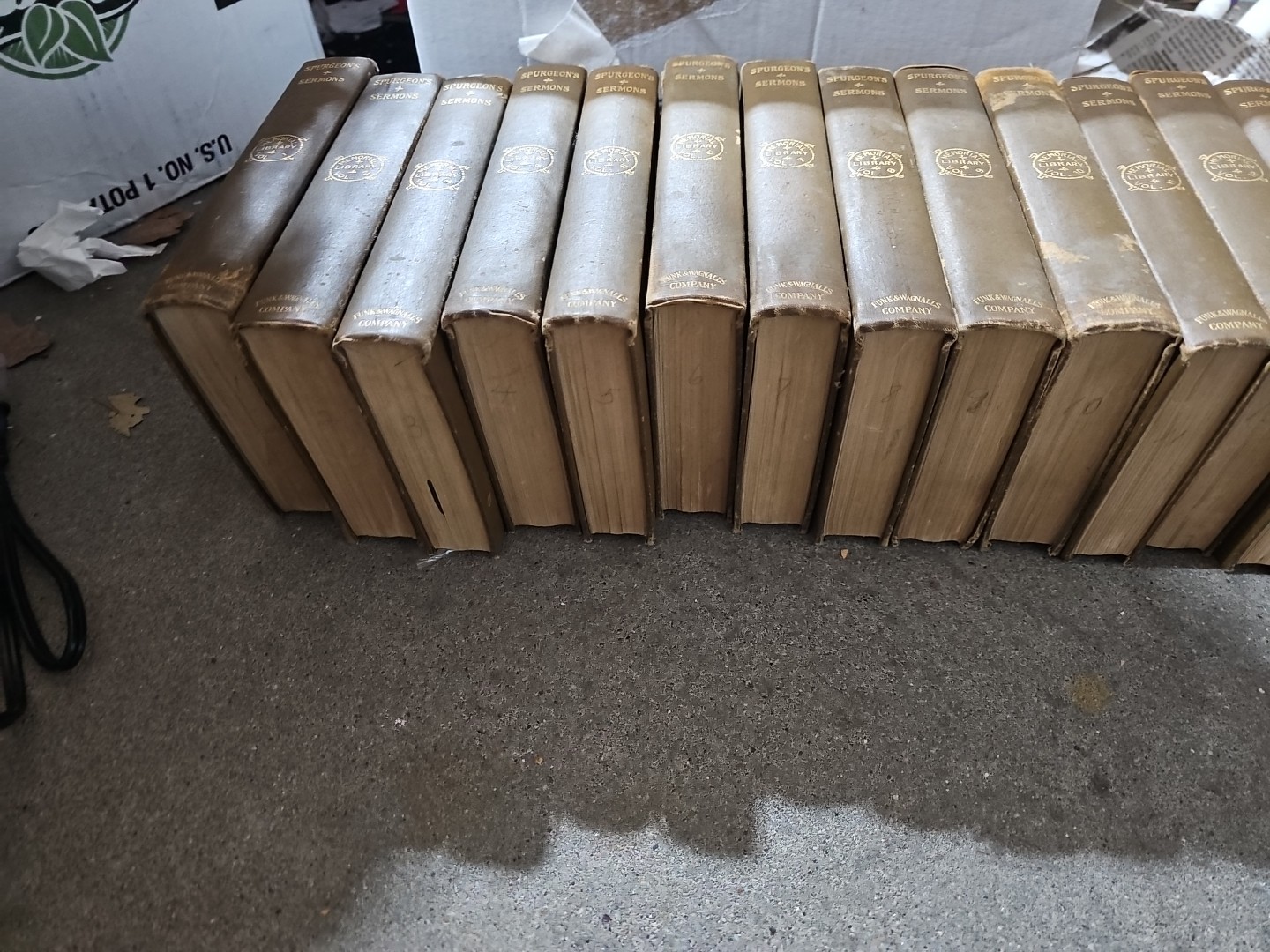RARE Antique Spurgeon’s Sermons 20 Book Complete LOT Memorial Library
