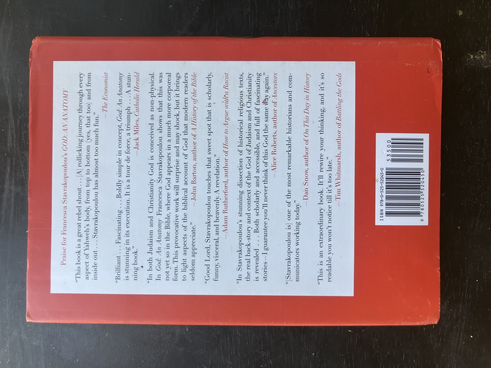 God: An Anatomy – Hardcover By Stavrakopoulou, Francesca – never read hardcover