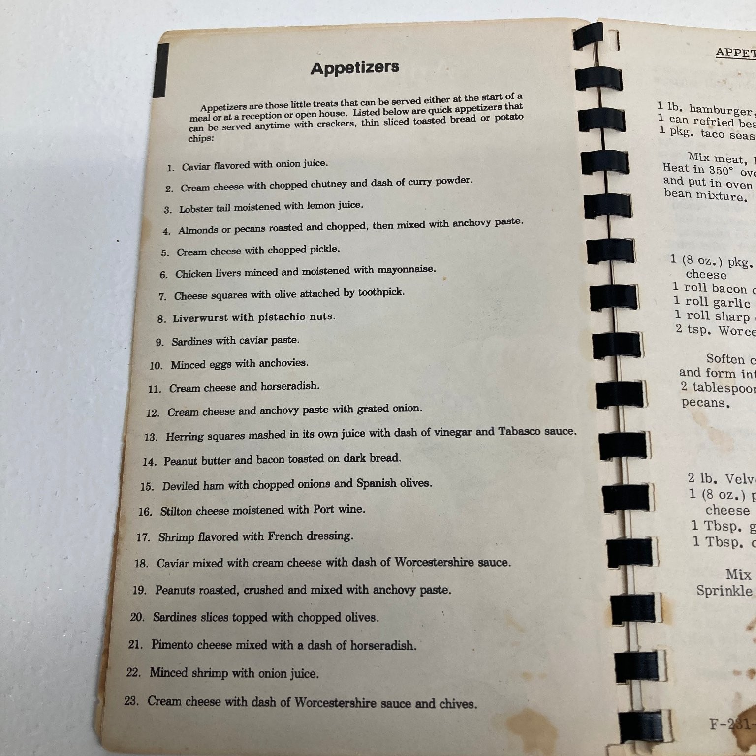 Cherished Recipes Cookbook Brownfield Church of God Vintage Community Spiral