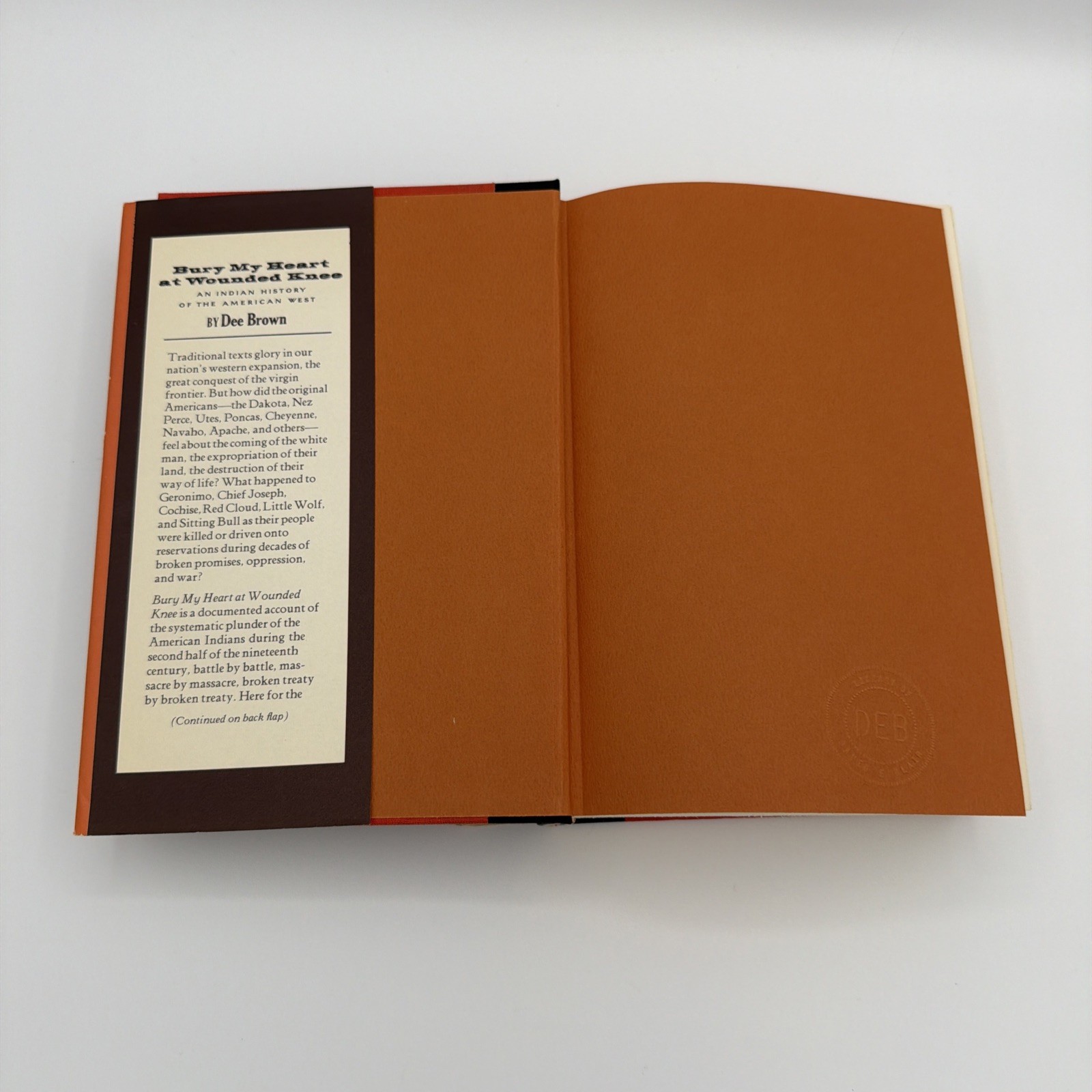 Dee Brown BURY MY HEART AT WOUNDED KNEE 1971 1st Edition, Second Printing