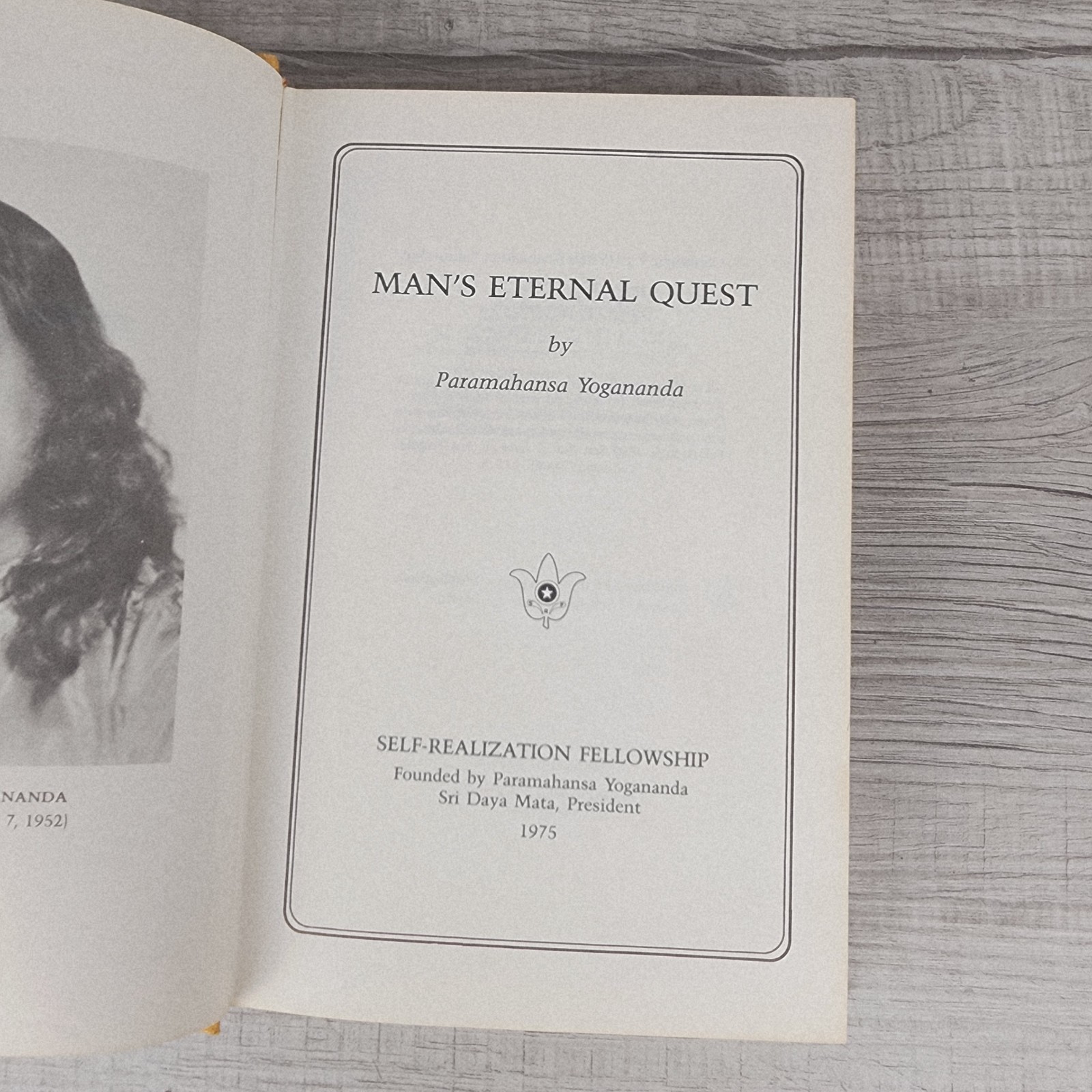 Man’s Eternal Quest HC by Paramahansa Yogananda 1975 Self Realization Fellowship