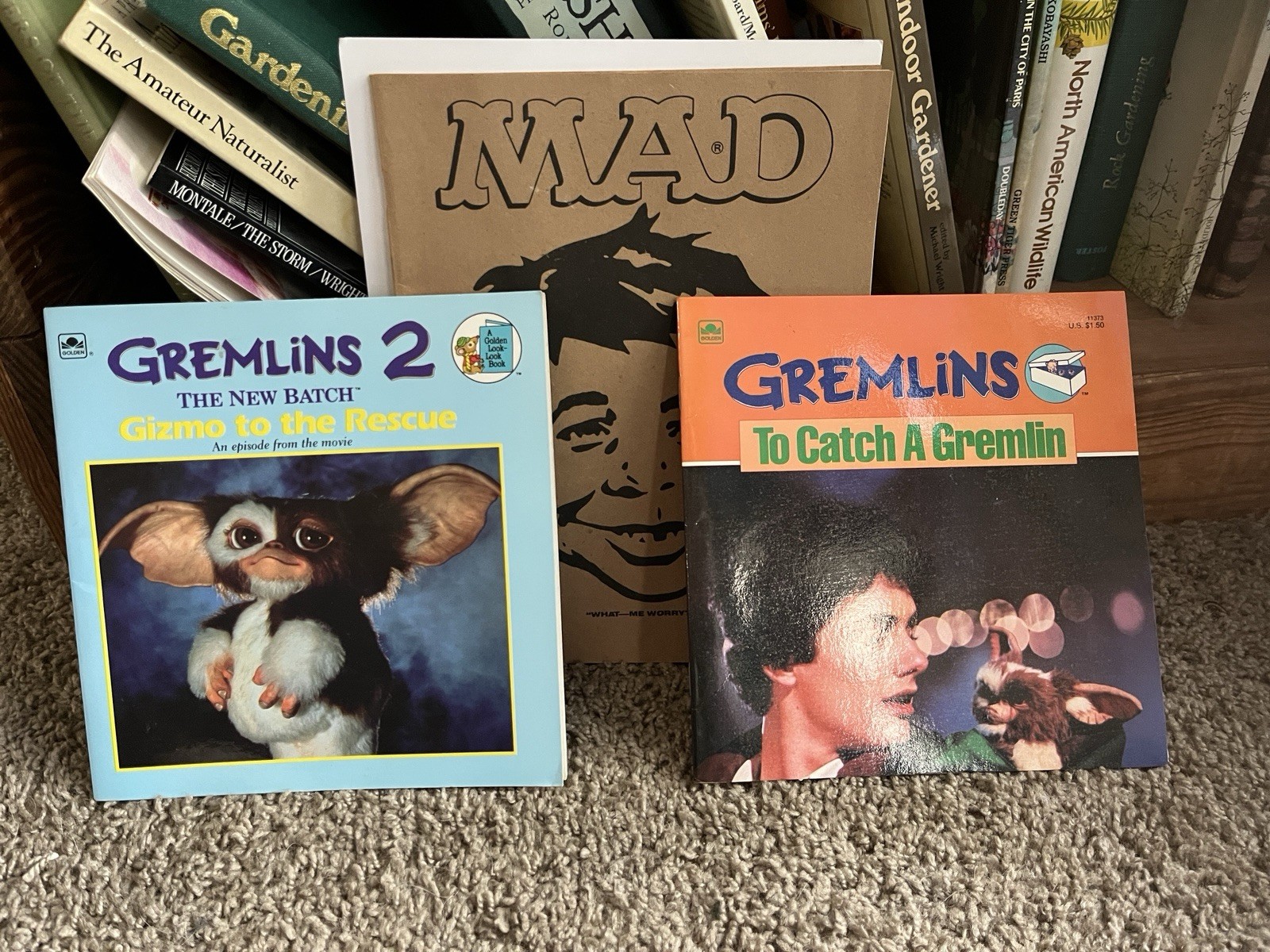 Gremlins Little Golden Book Lot Of 2 Plus 1990 Mad Magazine Vintage Paperback