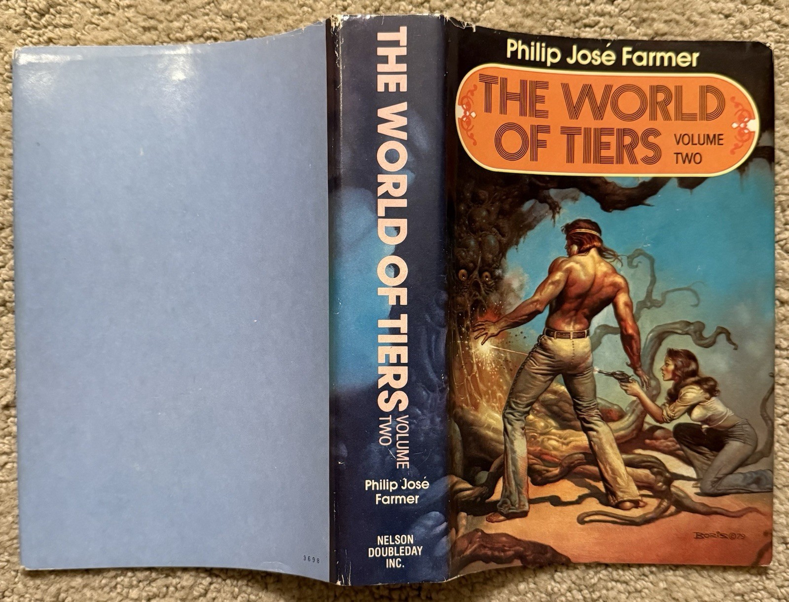 THE WORLD OF TIERS VOL 2 BY PHILIP JOSE FARMER 1977 BOOK CLUB EDITION HCDJ