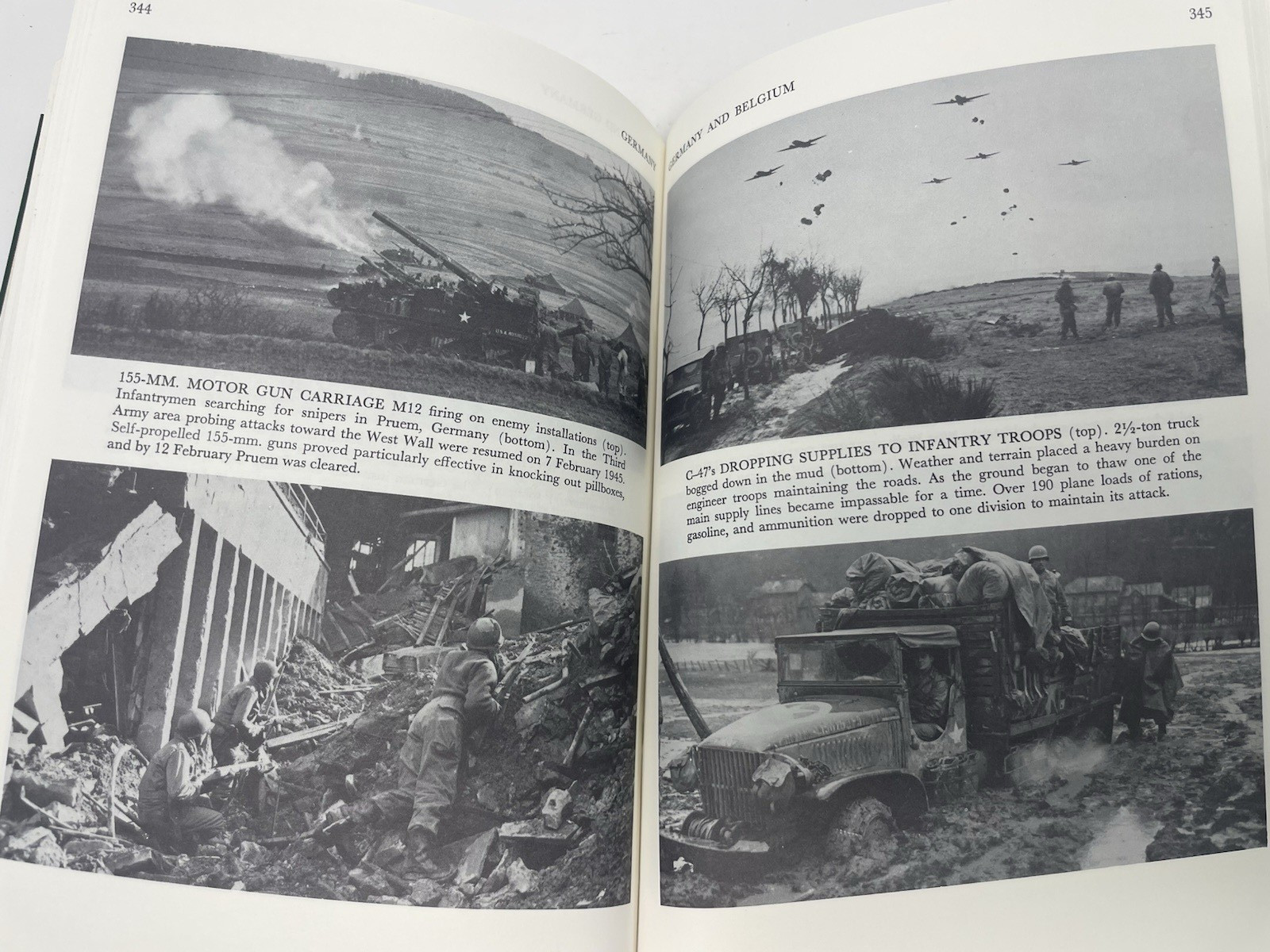 US Army in WWII Pictorial Record War Against Germany Europe & Adjacent HC Green