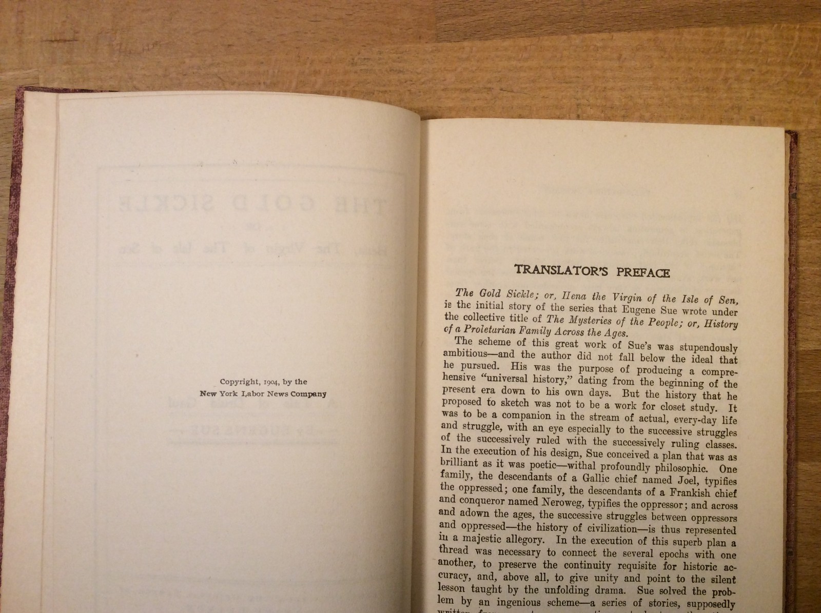 The Gold Sickle, A Tale of Druid Gaul, Eugene Sue, 1904 Hardcover