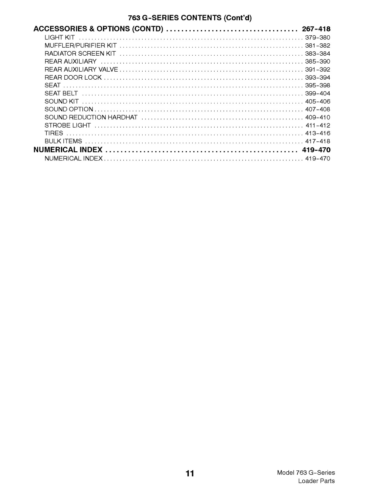 BOBCAT 763 G-Series Parts Manual SN 512250001 512450001 512620001 Up – BOUND