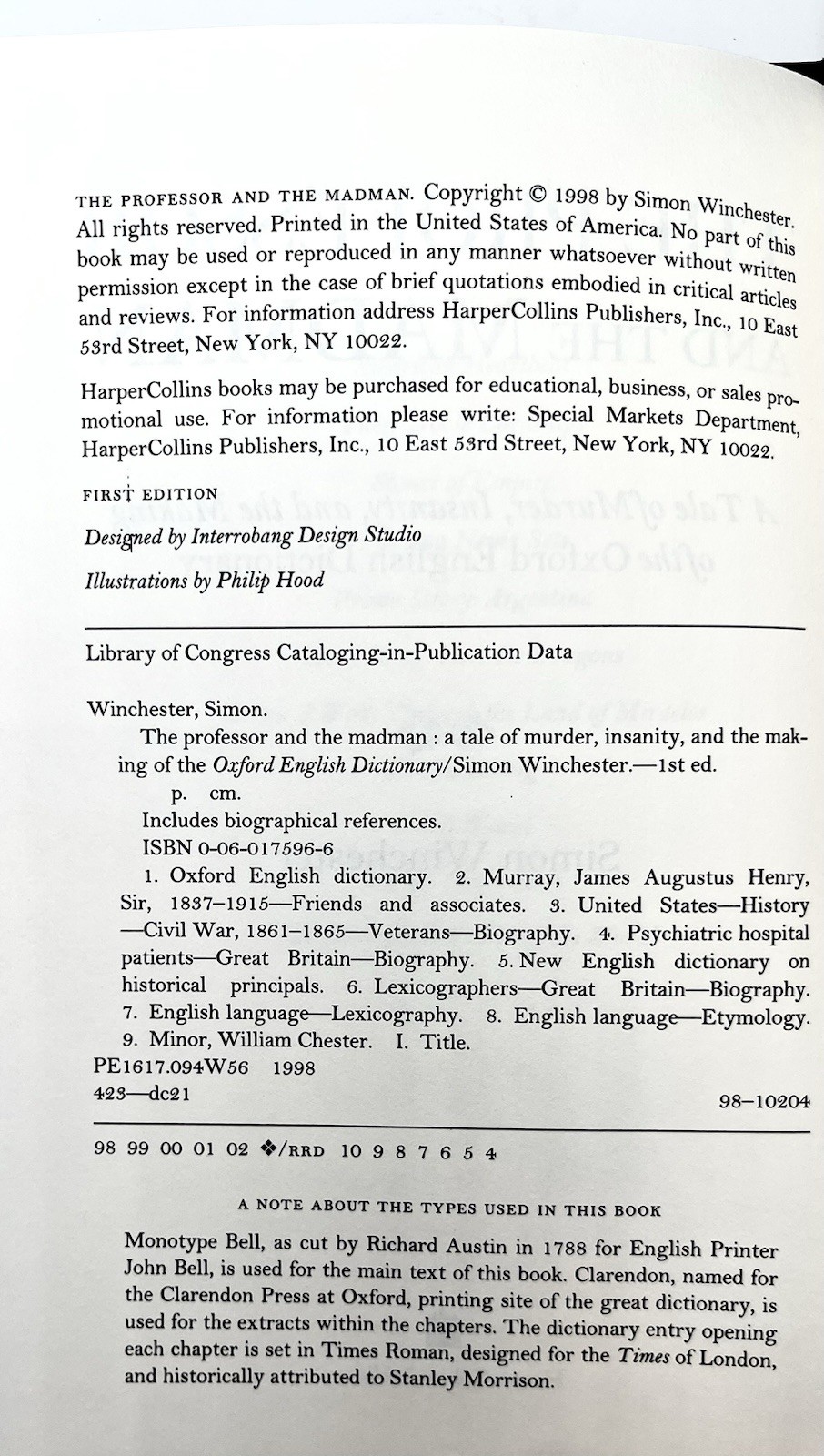 The Professor and the Madman, 1st Edition, HC Oxford English Dictionary