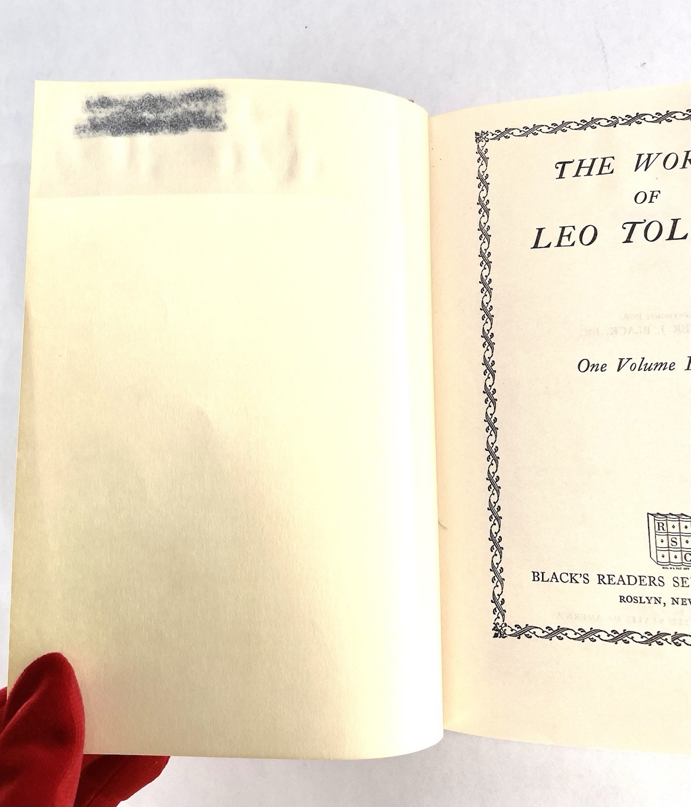 1928 Antique Book The Works Of Leo Tolstoi By Walter J. Black, Inc Hardcover