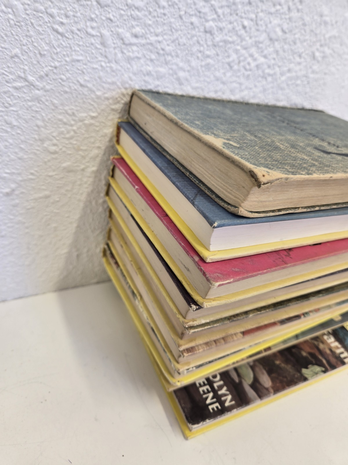 Vtg Nancy Drew Mystery Book Hardcover Matte Yellow Lot Of 9