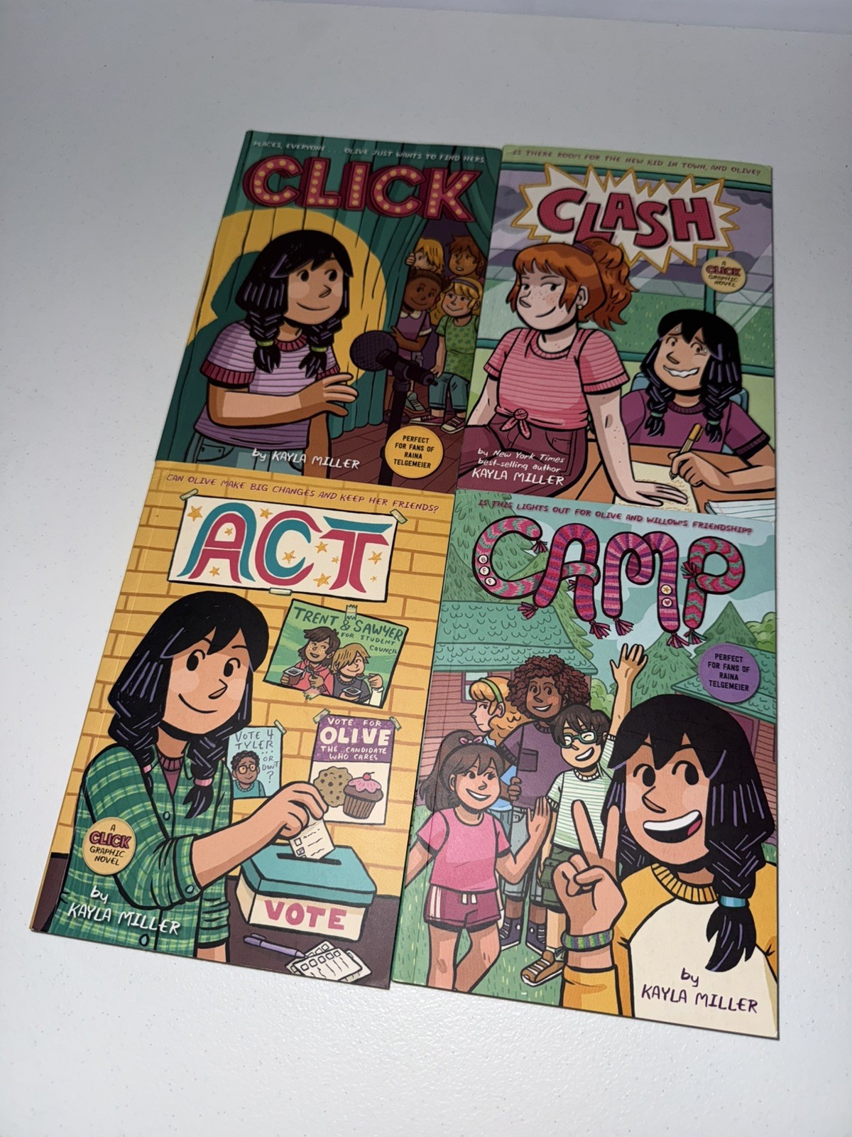 A Click Graphic Novel Series By Kayla Miller, 4 Books Bundle