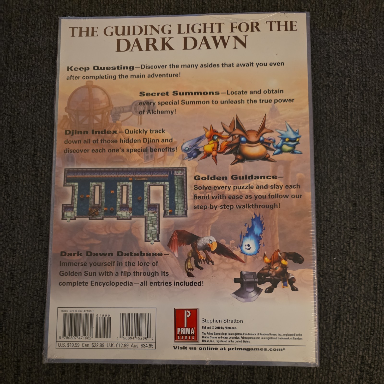 Golden Sun Dark Dawn Prima Official Game Guide by Stephen Stratton NEW